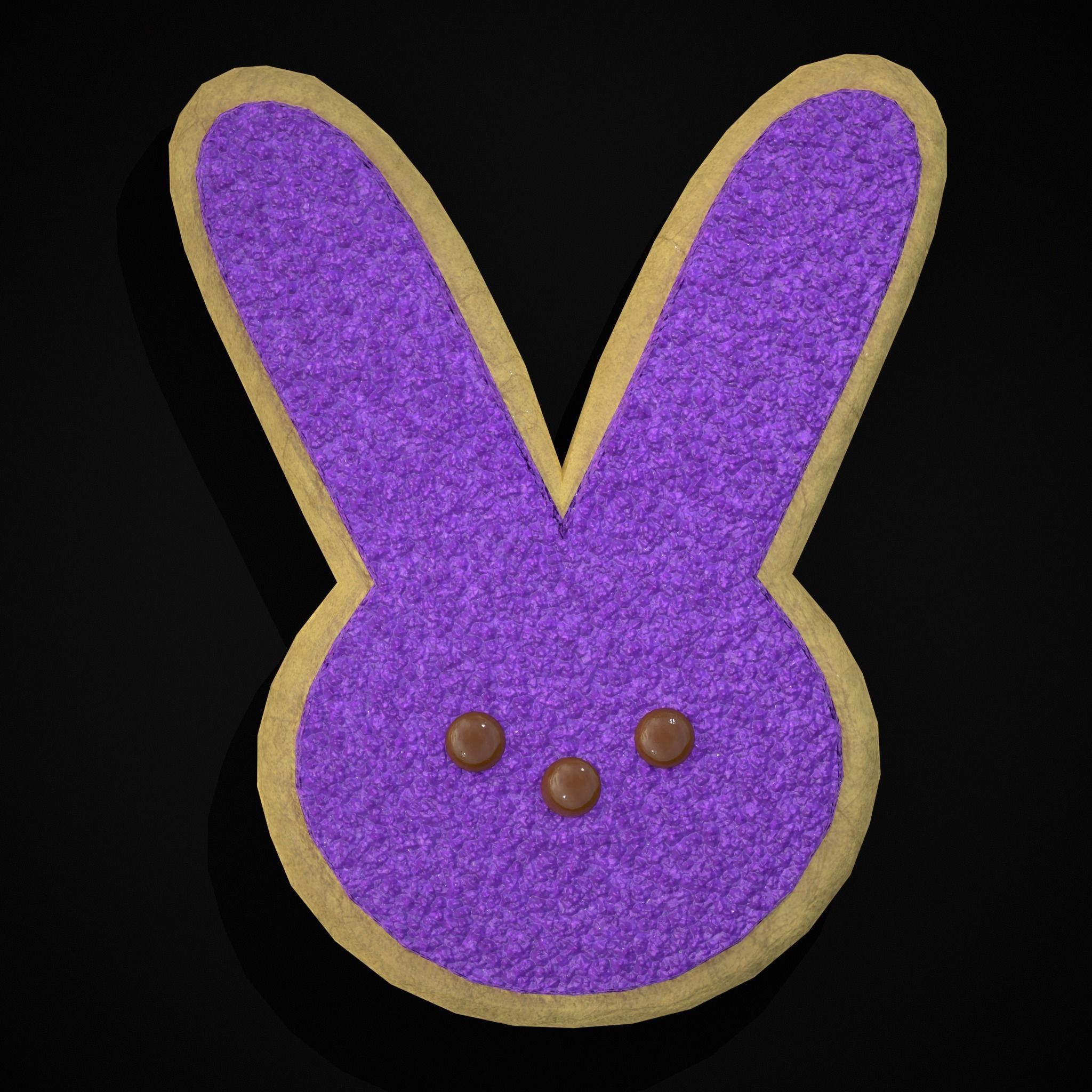 Bunny Easter Cookie Low-poly 3D model_35