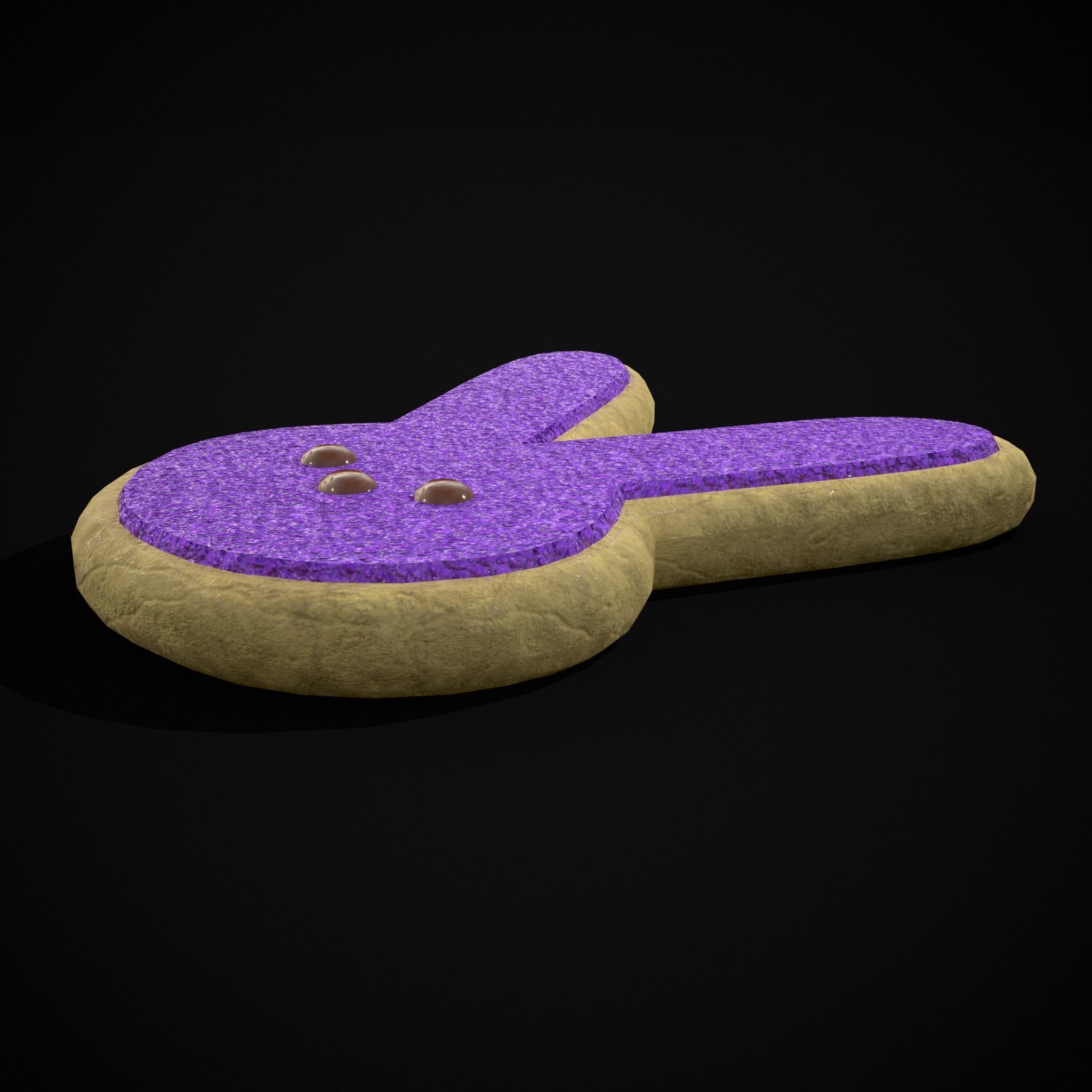 Bunny Easter Cookie Low-poly 3D model_27