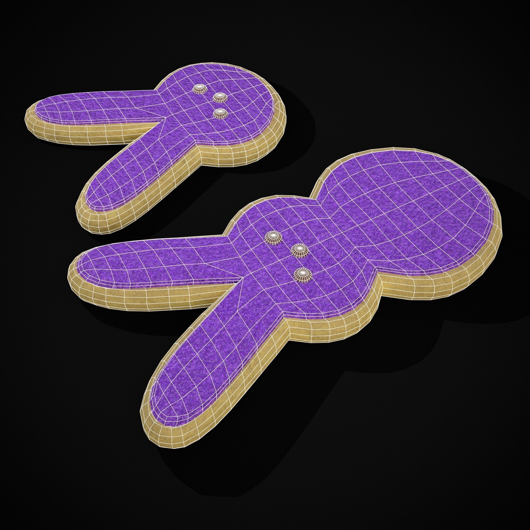 Bunny Easter Cookie Low-poly 3D model_12