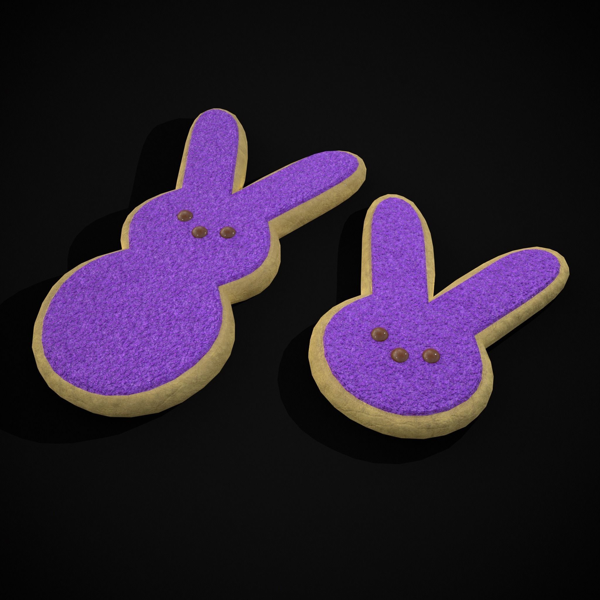 Bunny Easter Cookie Low-poly 3D model_39