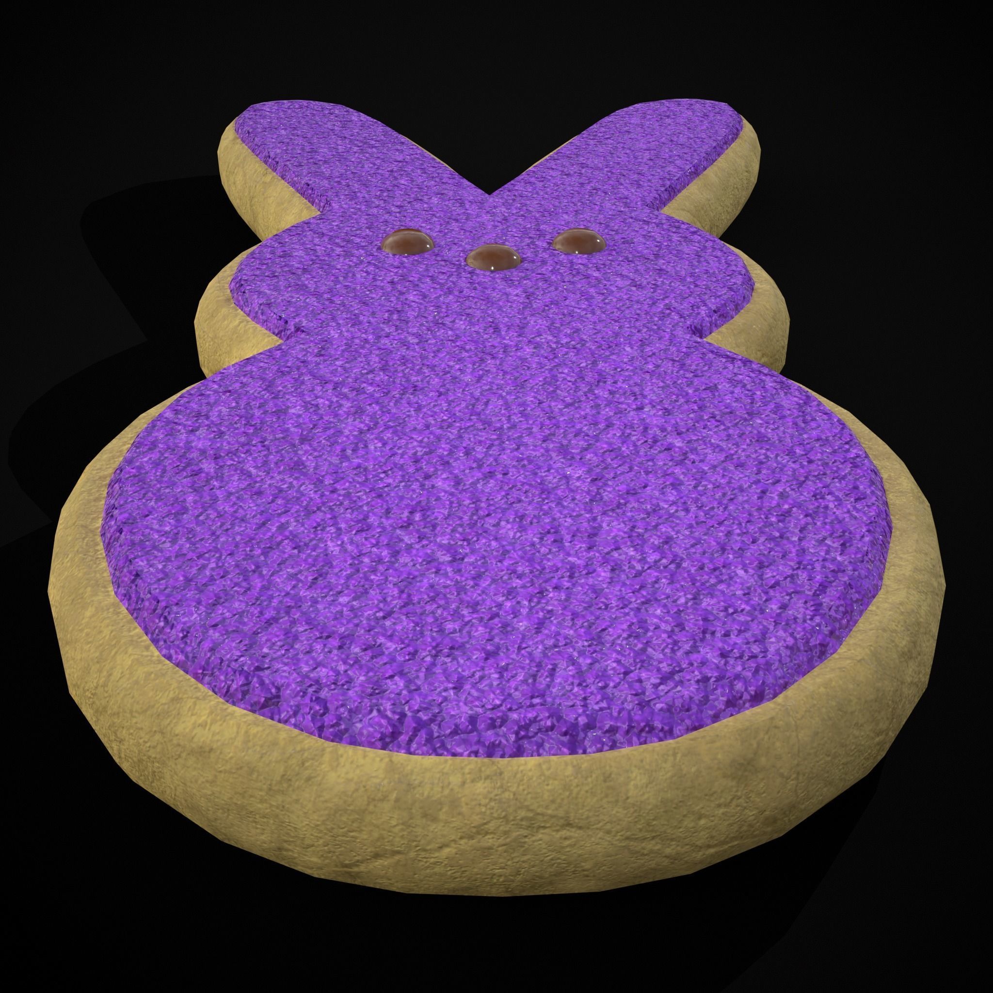 Bunny Easter Cookie Low-poly 3D model_15