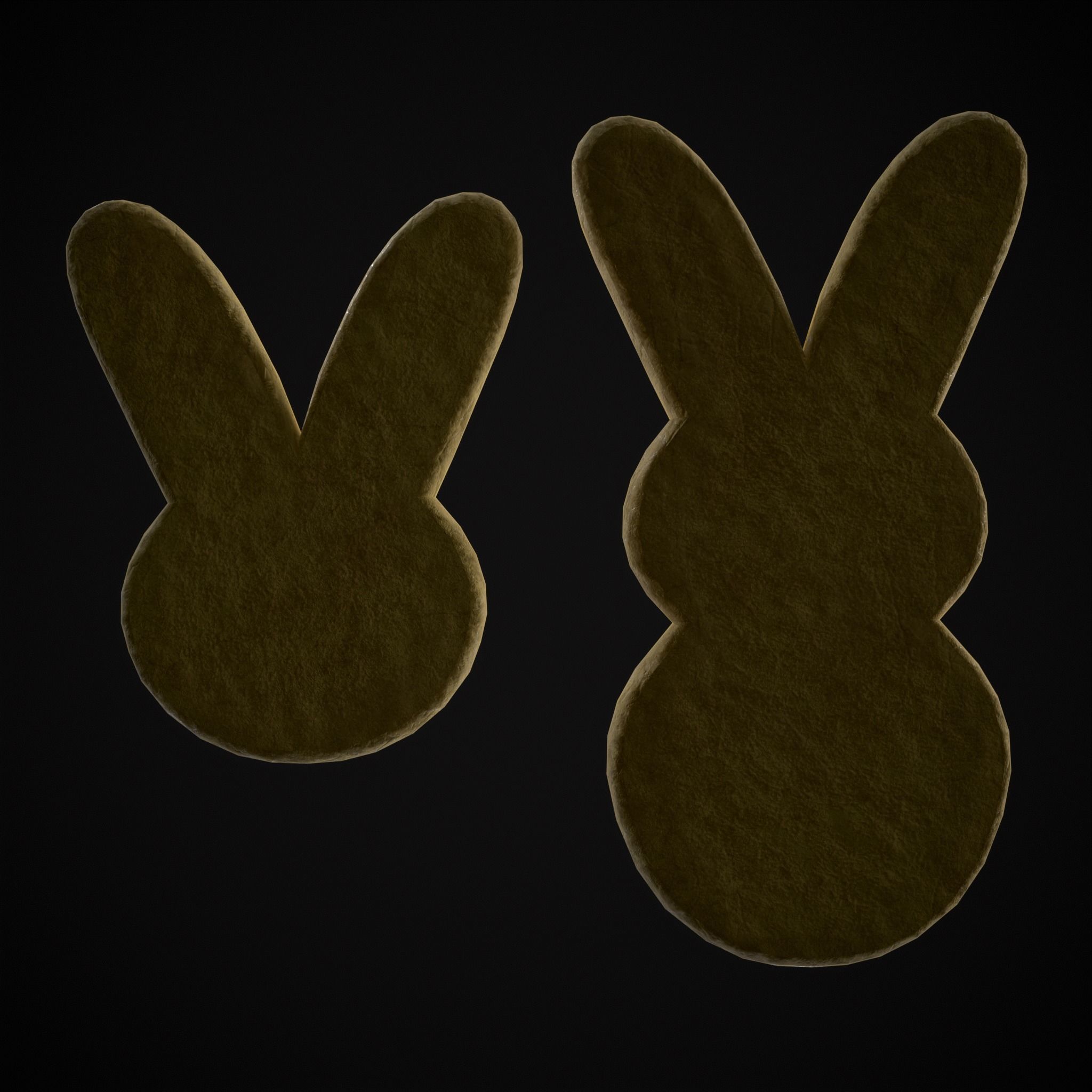 Bunny Easter Cookie Low-poly 3D model_7