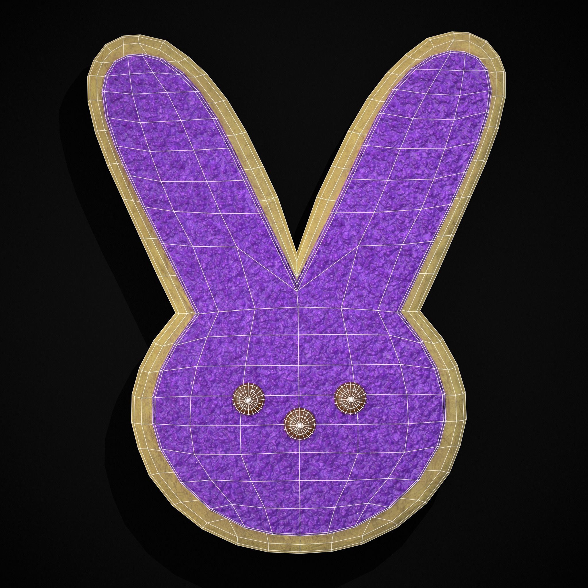 Bunny Easter Cookie Low-poly 3D model_26