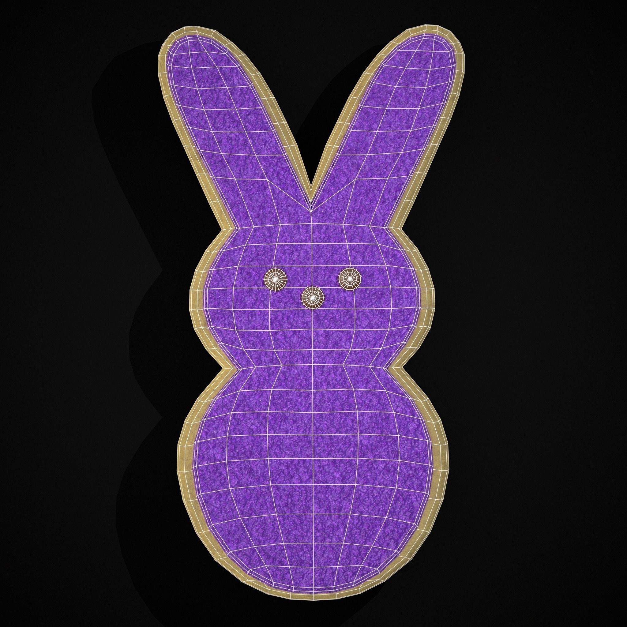 Bunny Easter Cookie Low-poly 3D model_14
