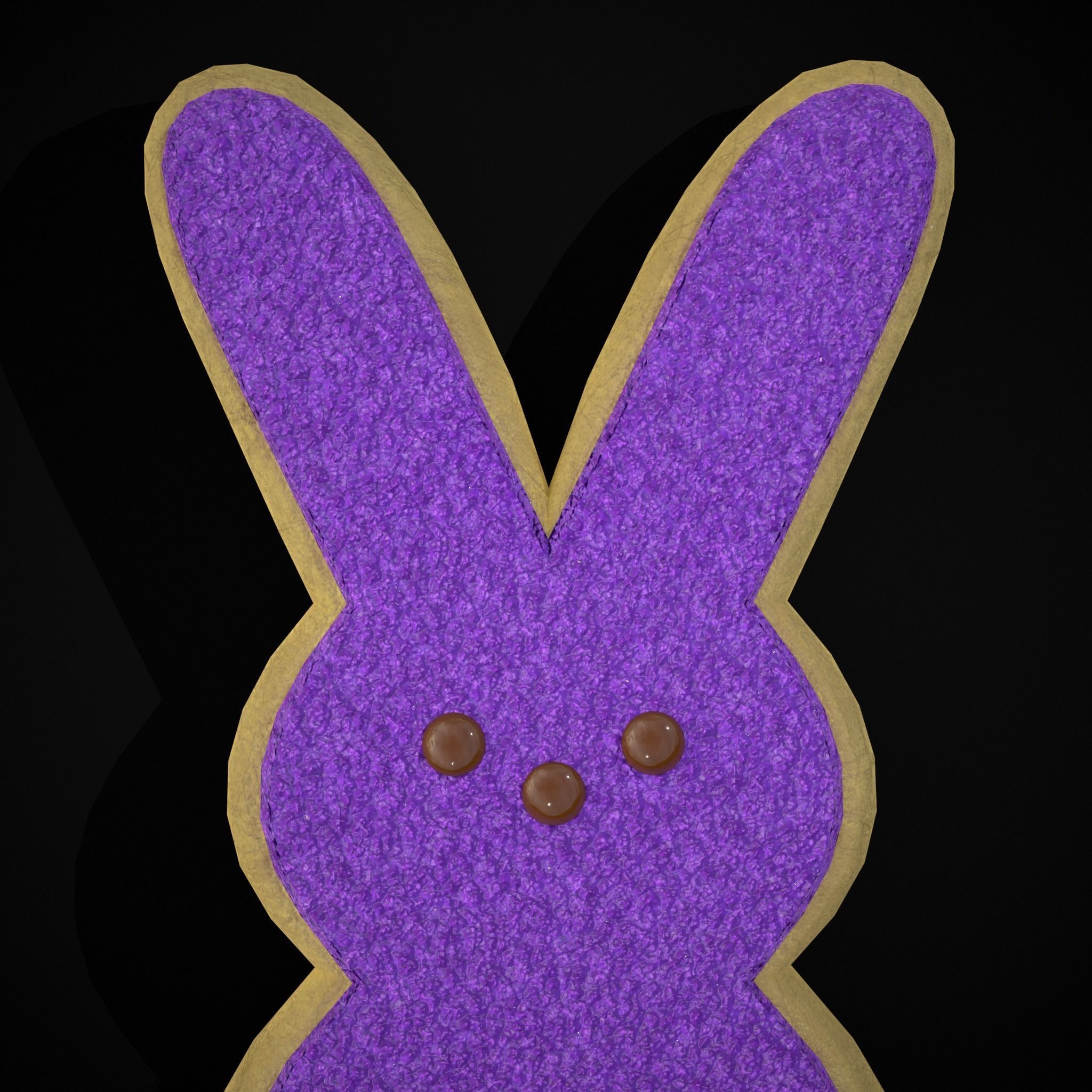 Bunny Easter Cookie Low-poly 3D model_17