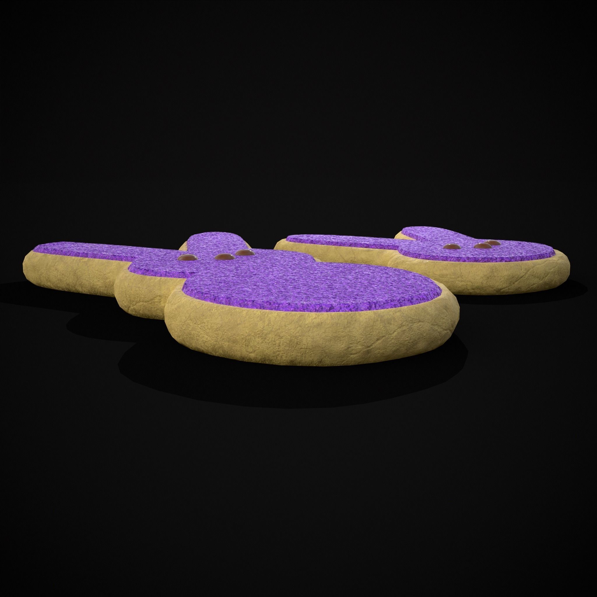 Bunny Easter Cookie Low-poly 3D model_5
