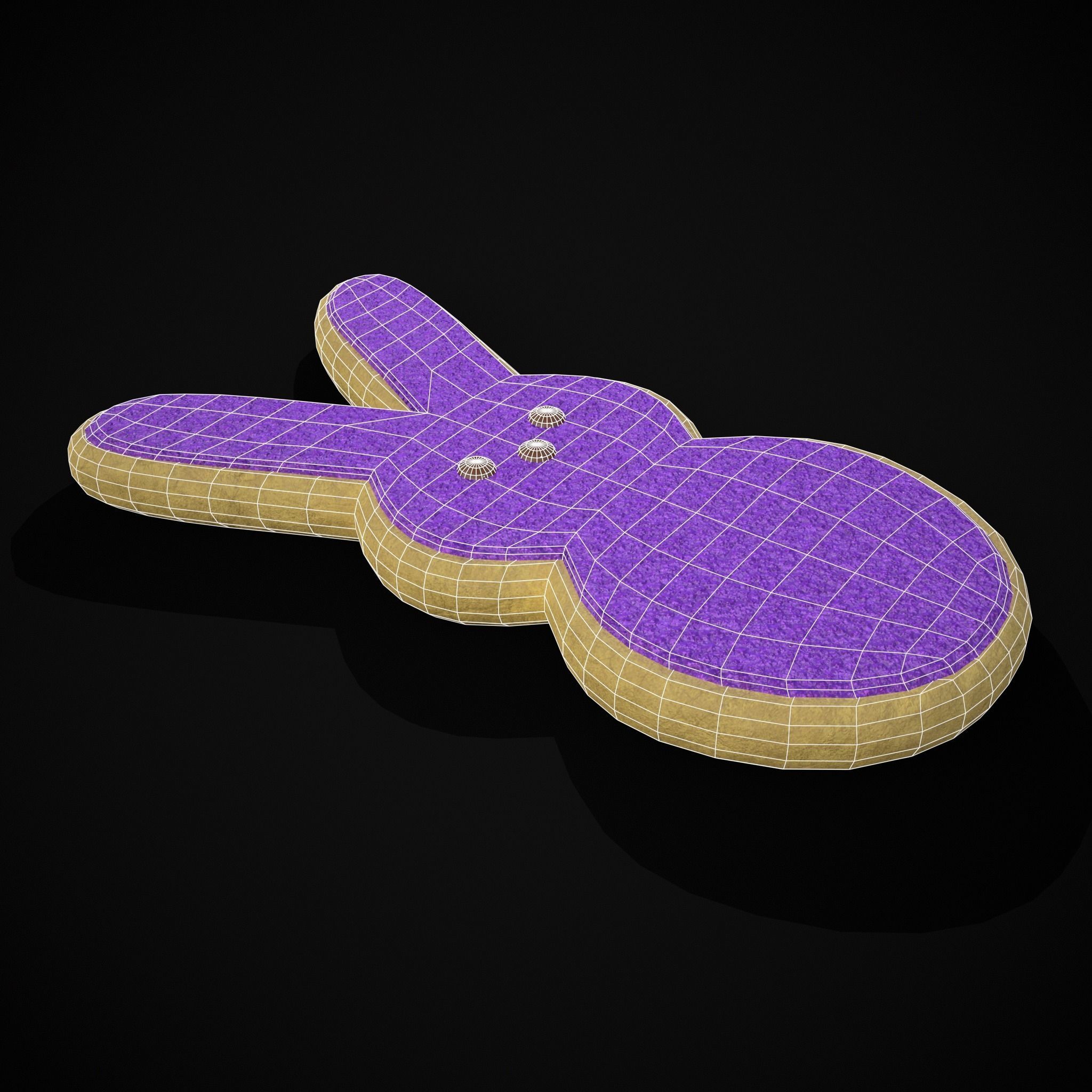 Bunny Easter Cookie Low-poly 3D model_22