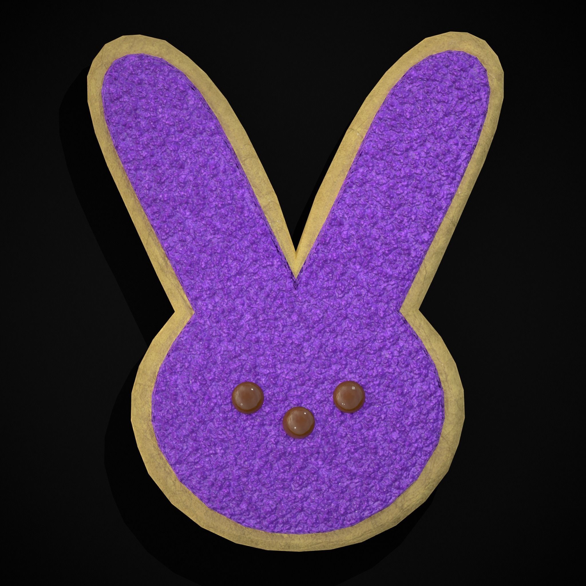 Bunny Easter Cookie Low-poly 3D model_25