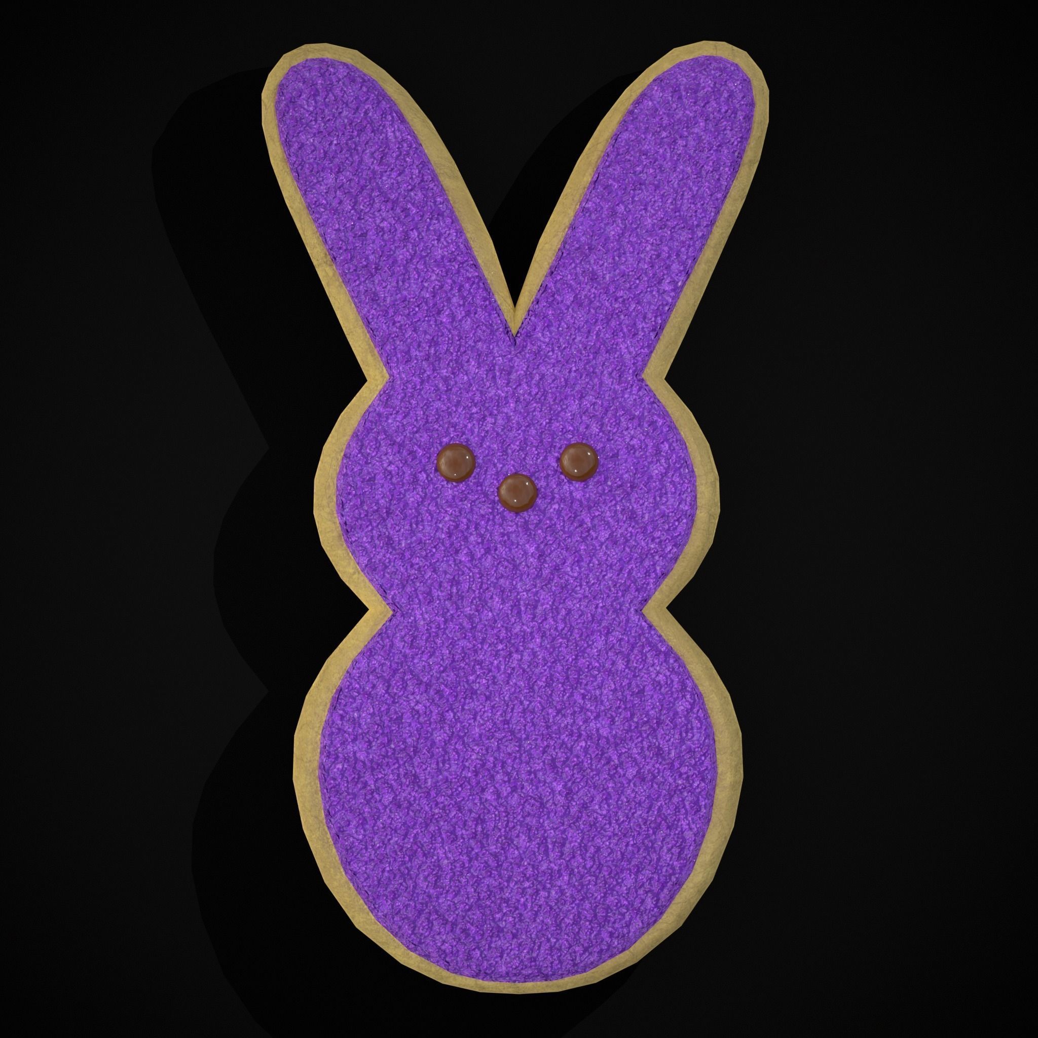 Bunny Easter Cookie Low-poly 3D model_13
