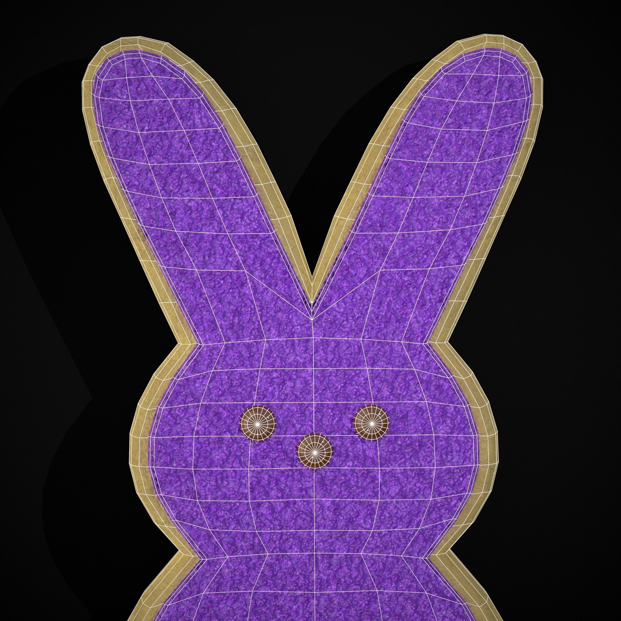 Bunny Easter Cookie Low-poly 3D model_18