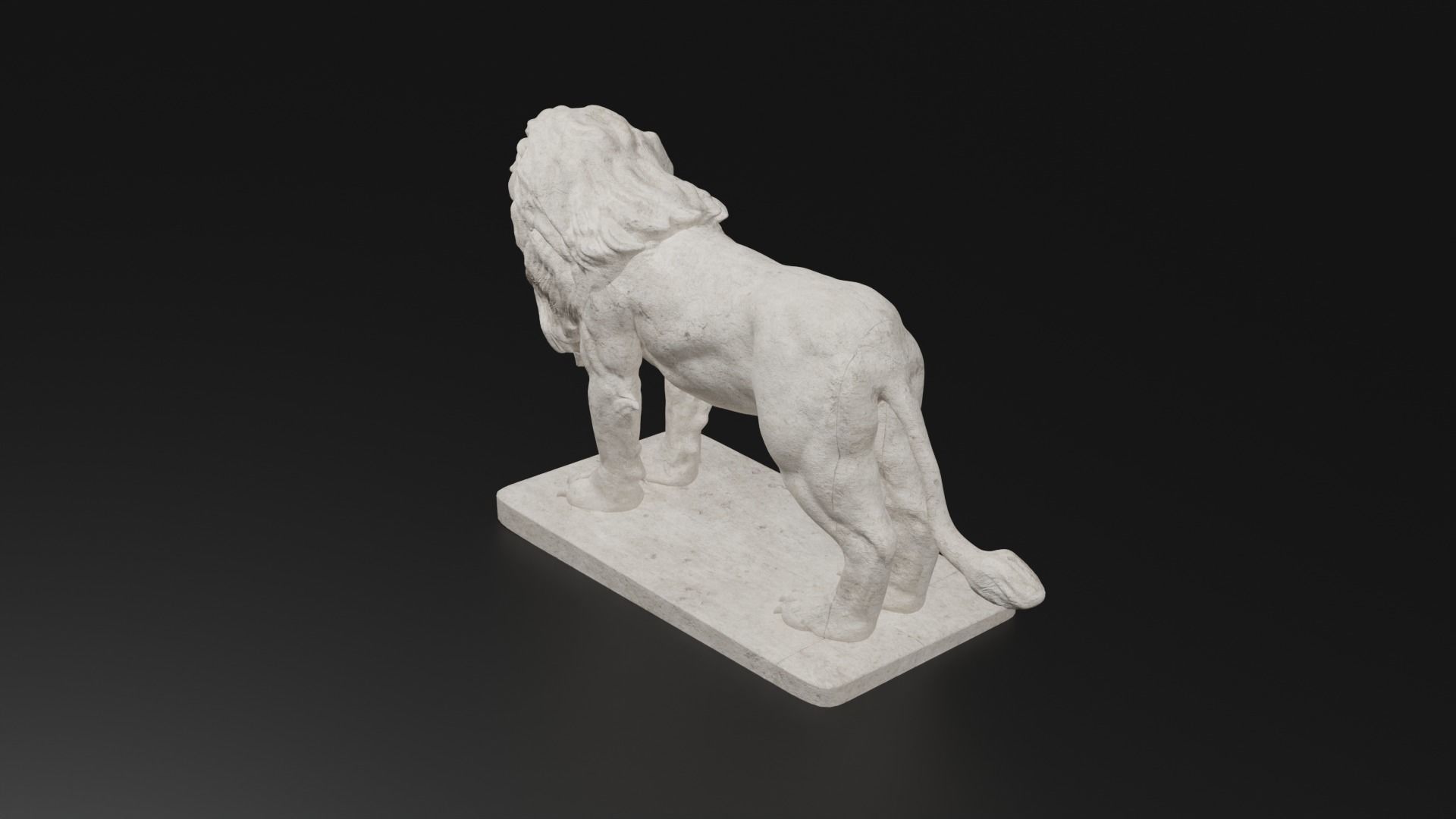 Lion Statue 3D model_2