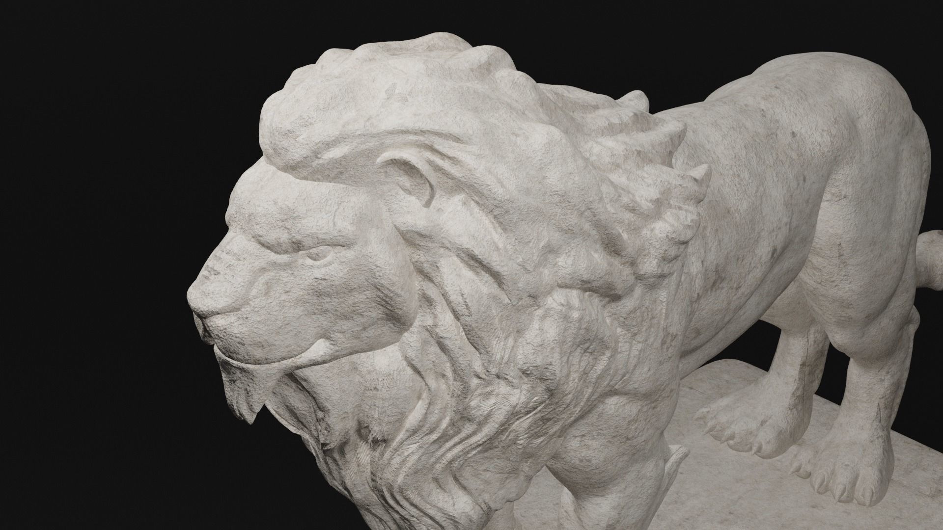 Lion Statue 3D model_5