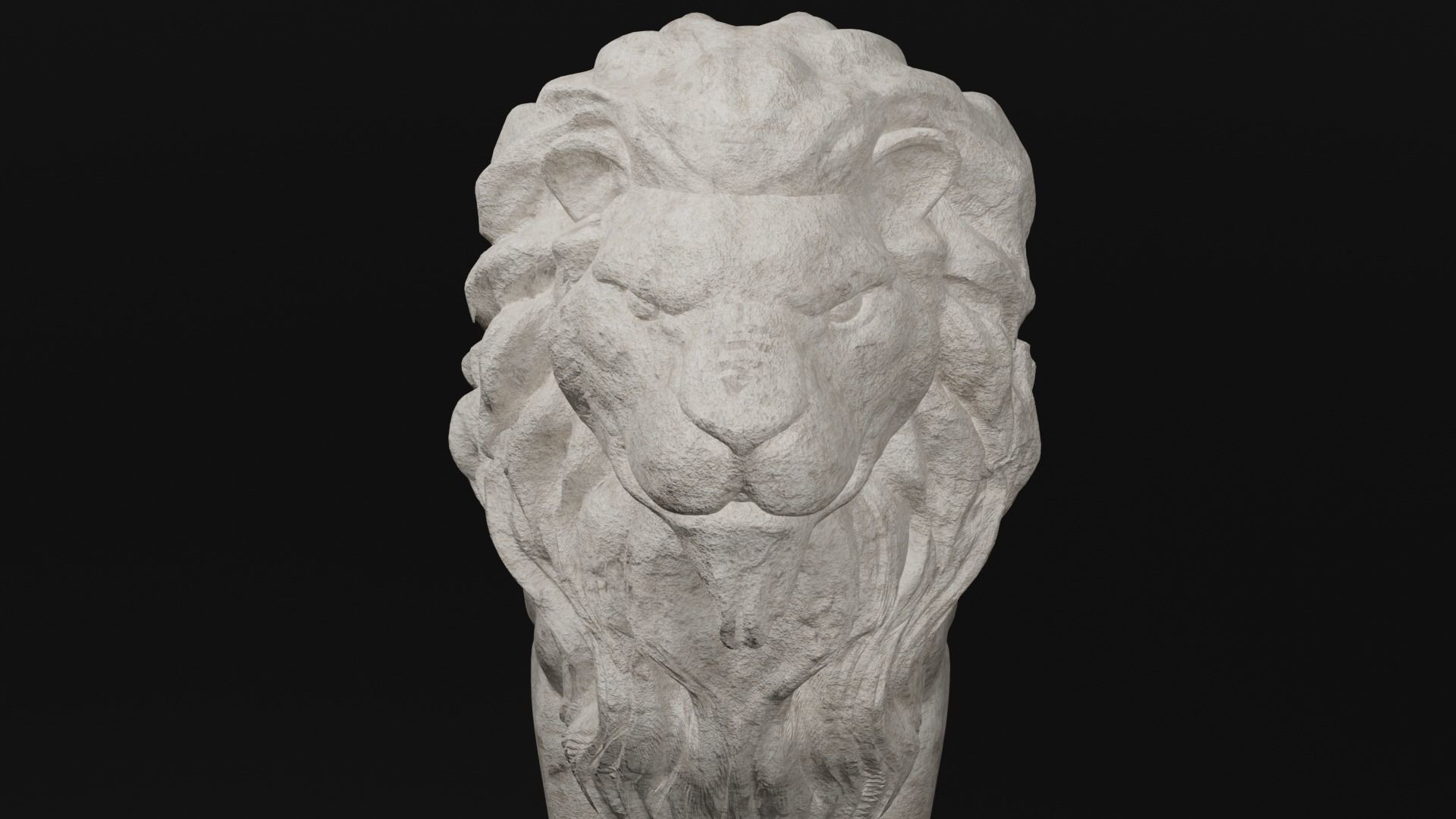 Lion Statue 3D model_6