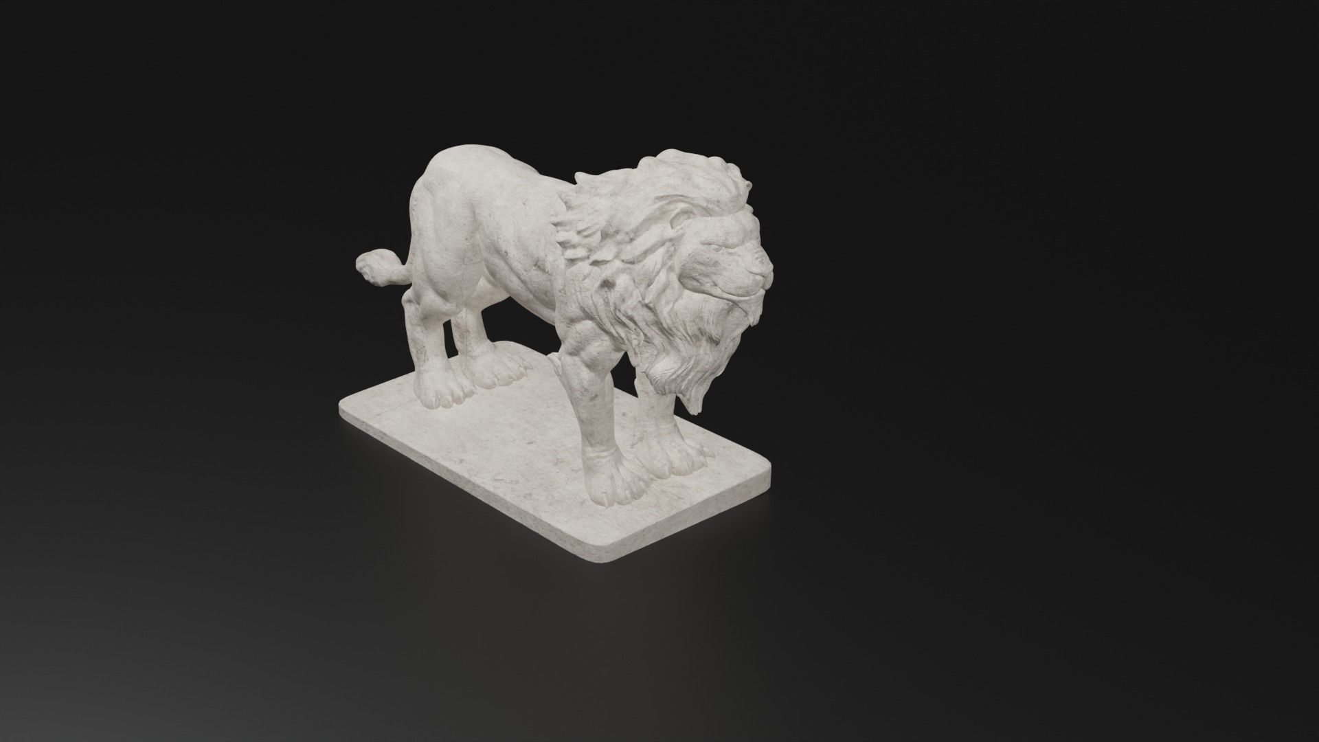 Lion Statue 3D model_1