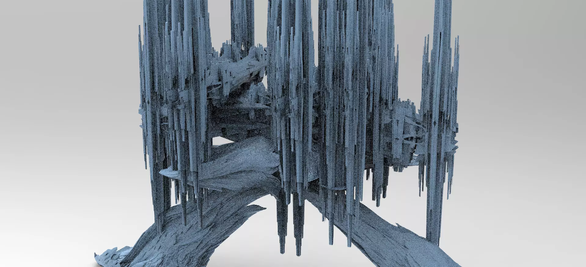 Sci fi Alien Mushroom rock city 2  3D model_0