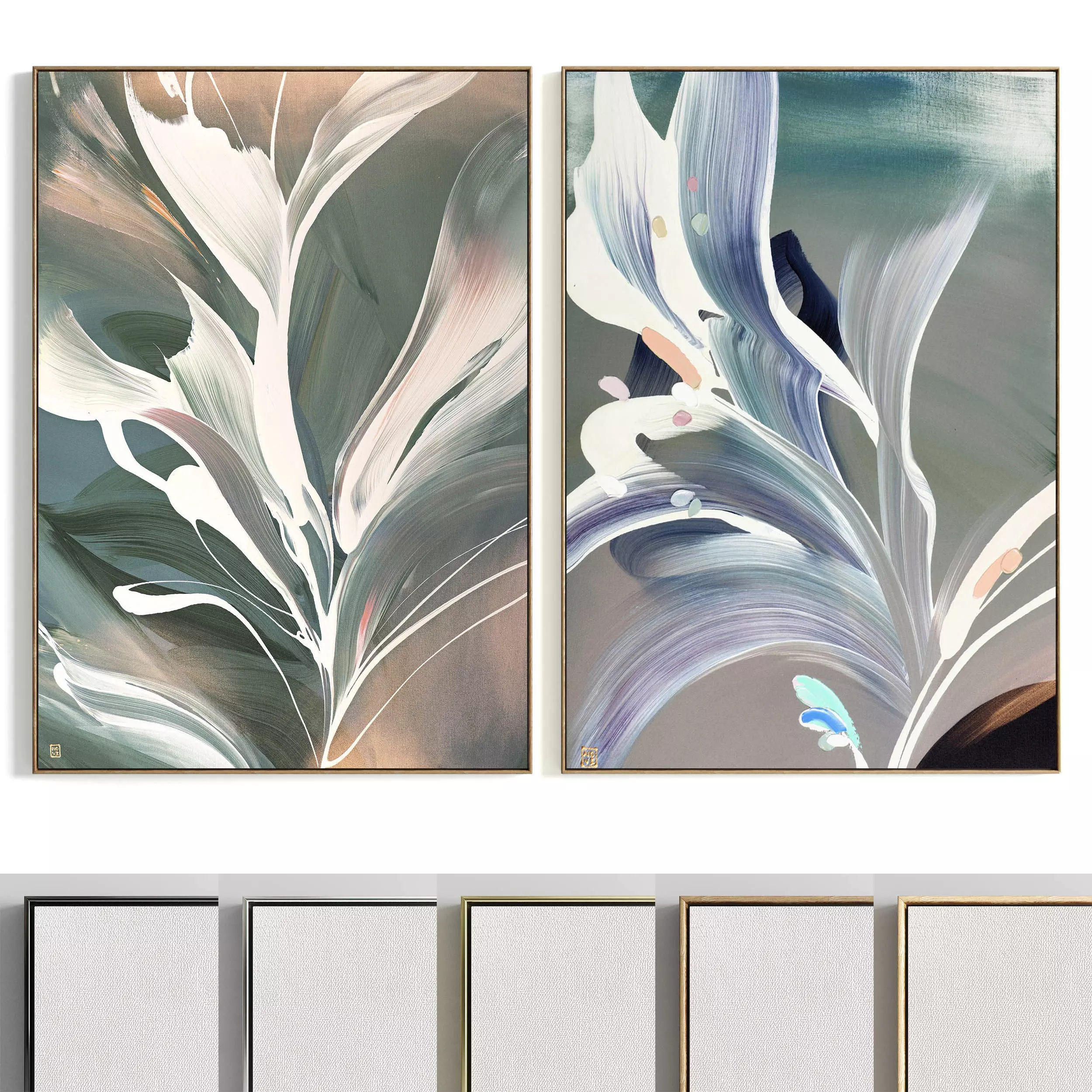 Plaster Two Photo Frame 284 Low-poly 3D model