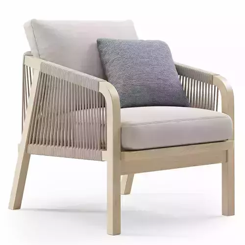 Outdoor Garden Woven Lounge Armchair by Kettler 3D model