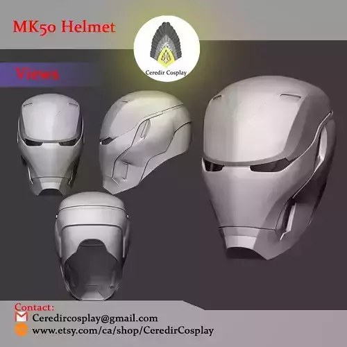 IronMan MK50 helmet 3d digital download 3D print model