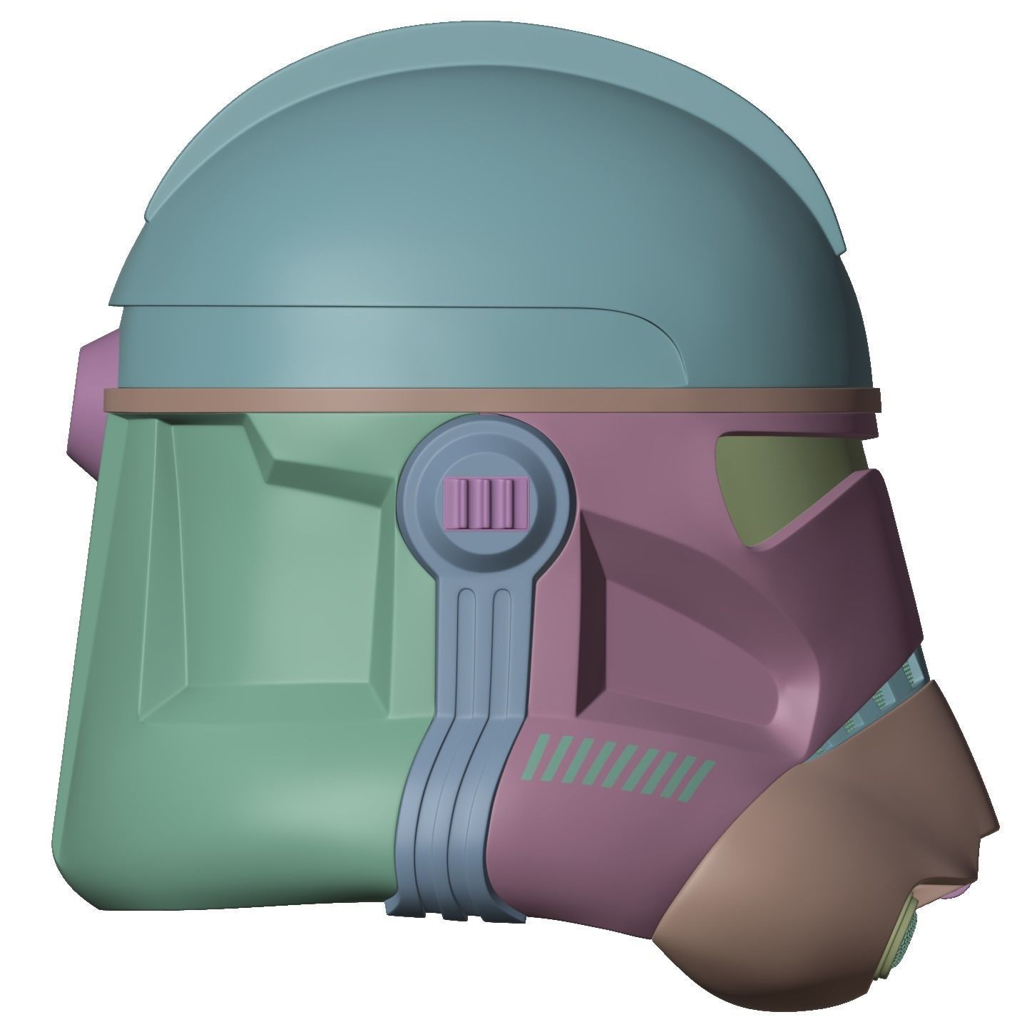 highly accurate Clone Trooper Phase 2 live action helmet 3D print model_19