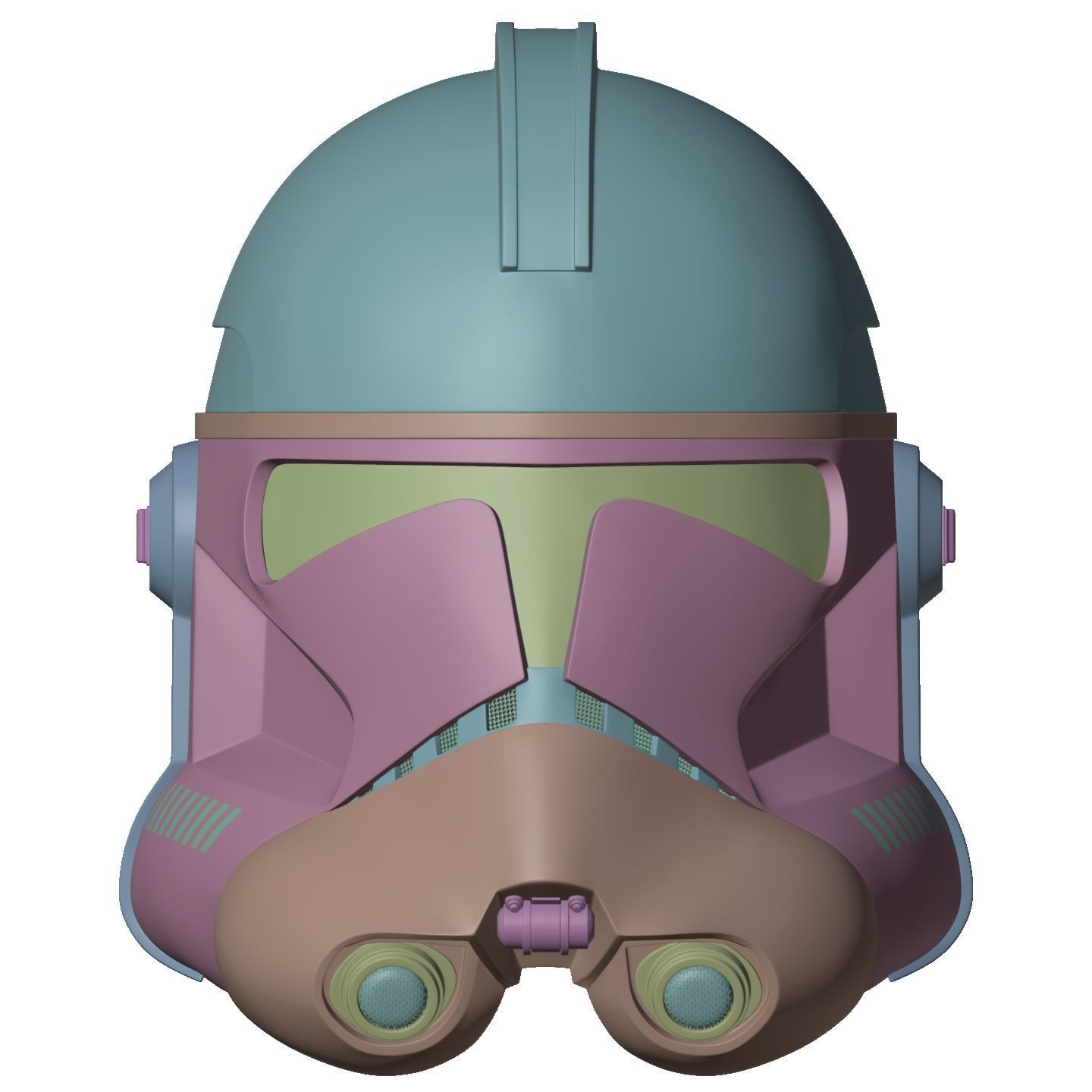 highly accurate Clone Trooper Phase 2 live action helmet 3D print model_15