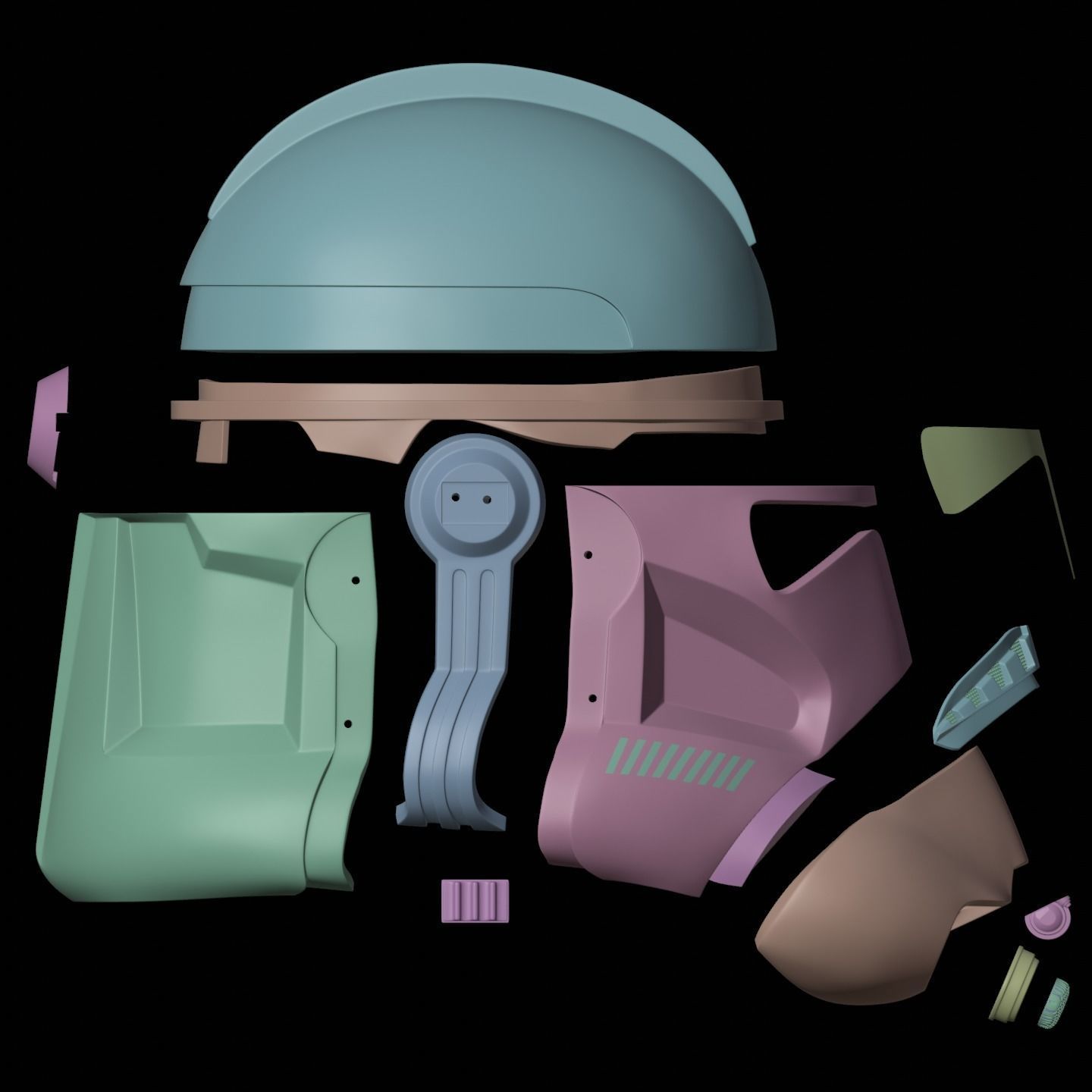 highly accurate Clone Trooper Phase 2 live action helmet 3D print model_9