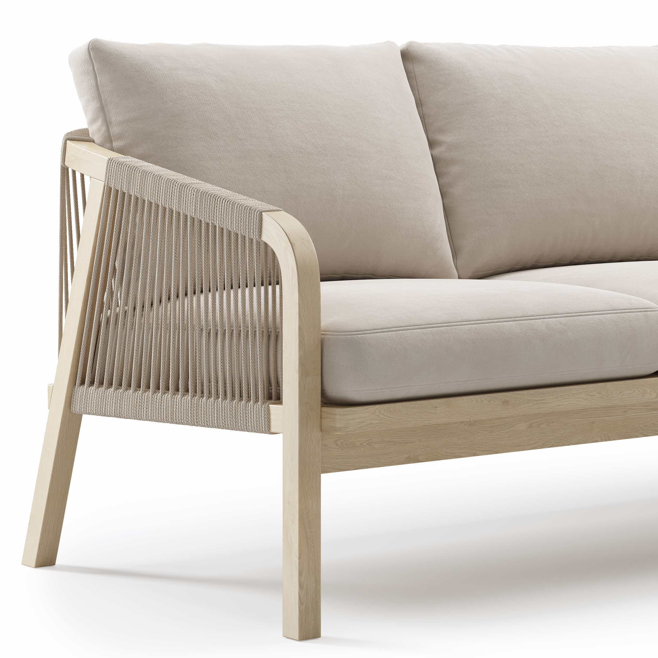 Outdoor Garden Woven Lounge Set by Kettler 3D model_7