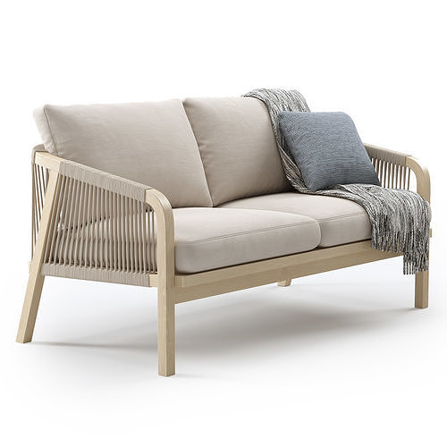 Outdoor Garden Woven Lounge Set by Kettler 3D model 3
