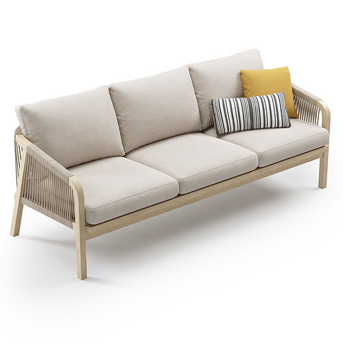 Outdoor Garden Woven Lounge Set by Kettler 3D model 4