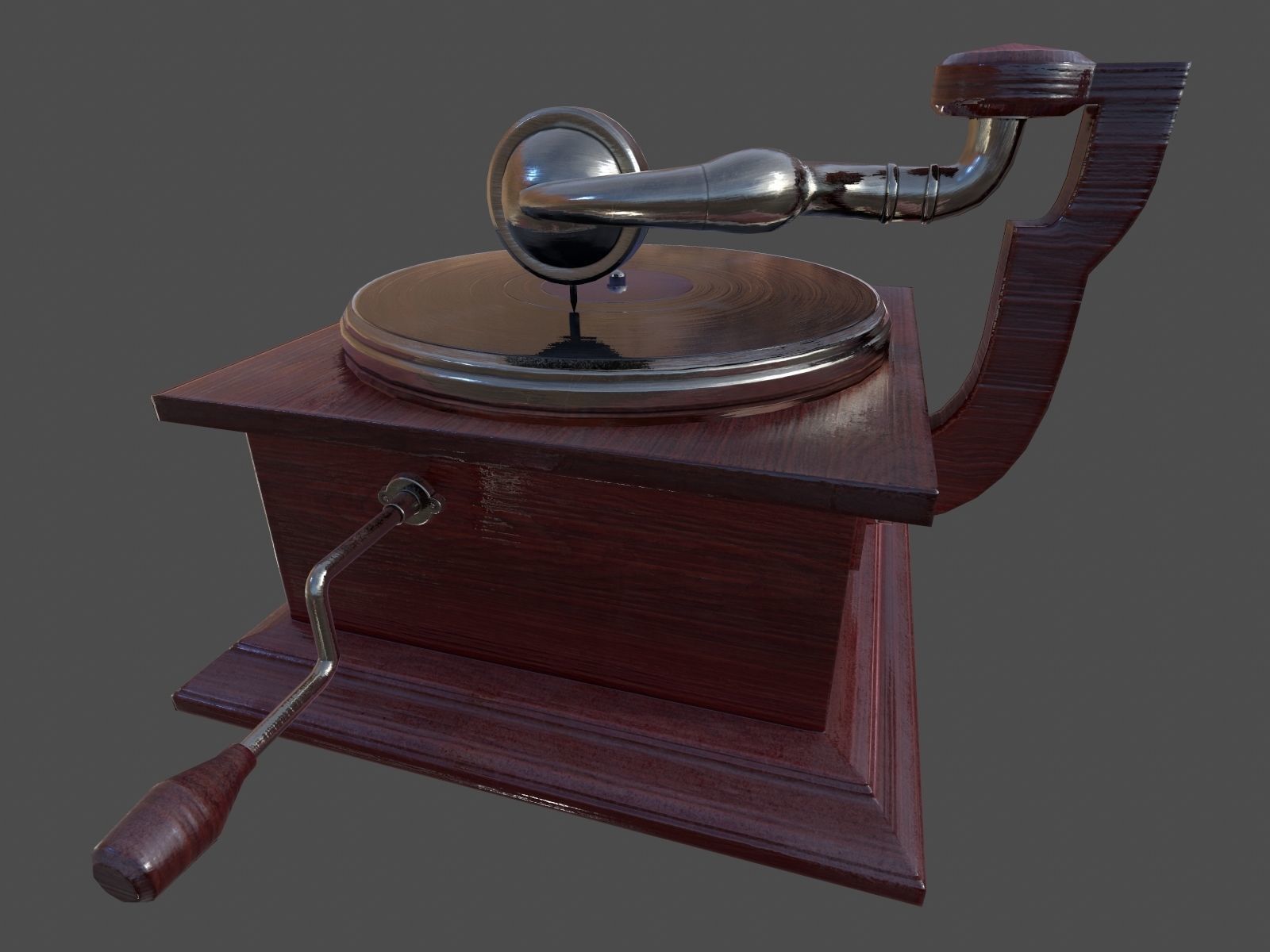 Phonograph - Low Poly Low-poly 3D model_18