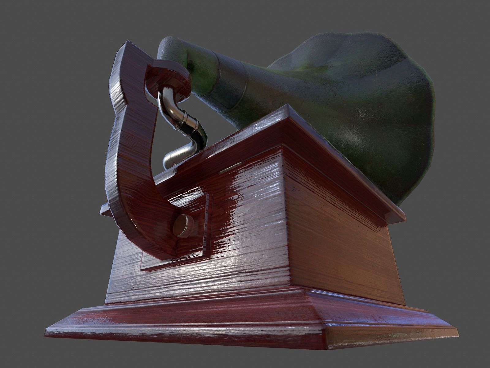 Phonograph - Low Poly Low-poly 3D model_43