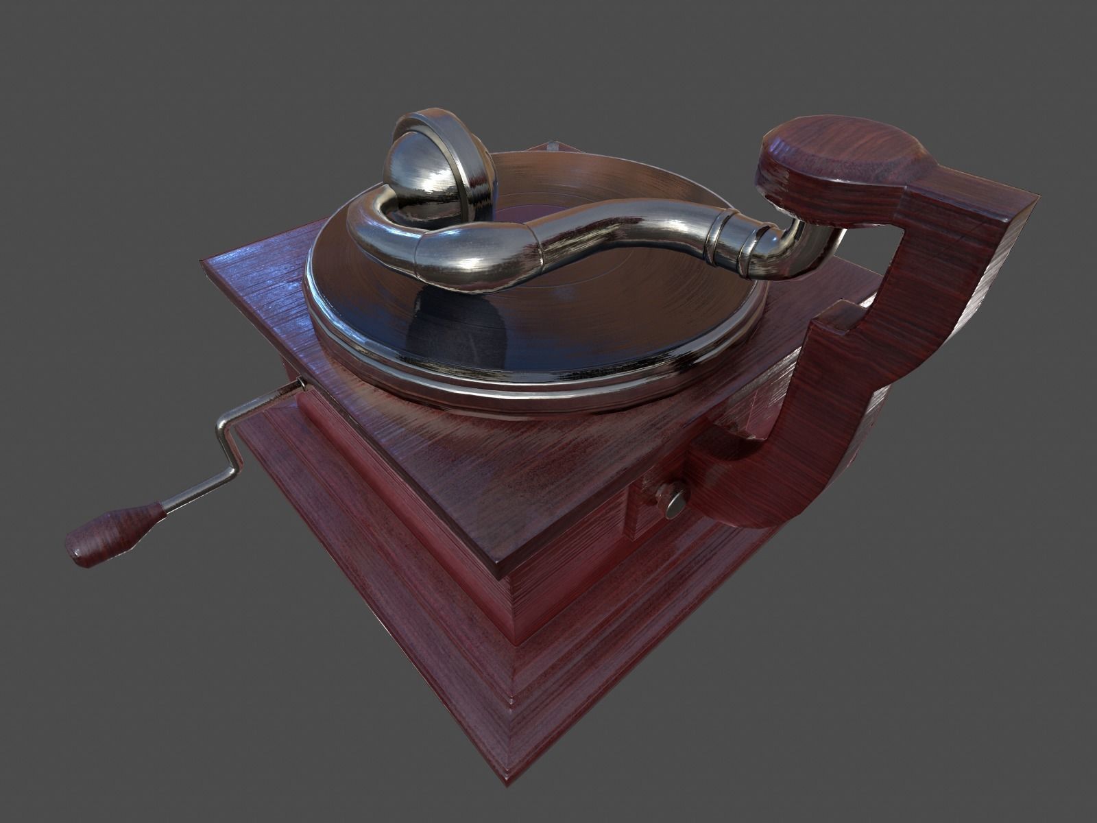 Phonograph - Low Poly Low-poly 3D model_33