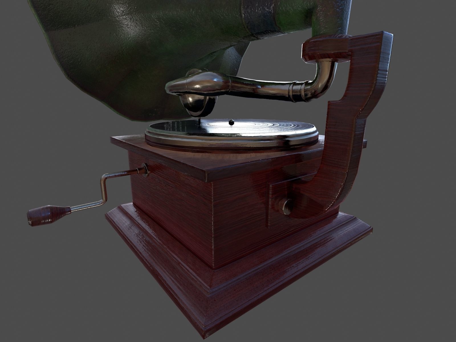 Phonograph - Low Poly Low-poly 3D model_34