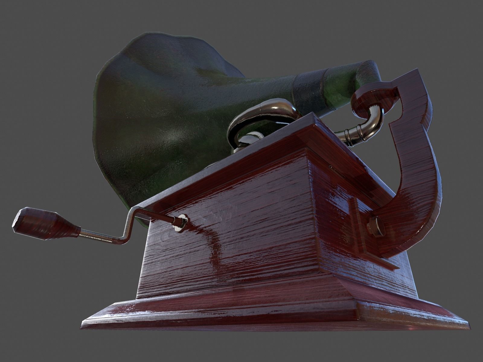 Phonograph - Low Poly Low-poly 3D model_37