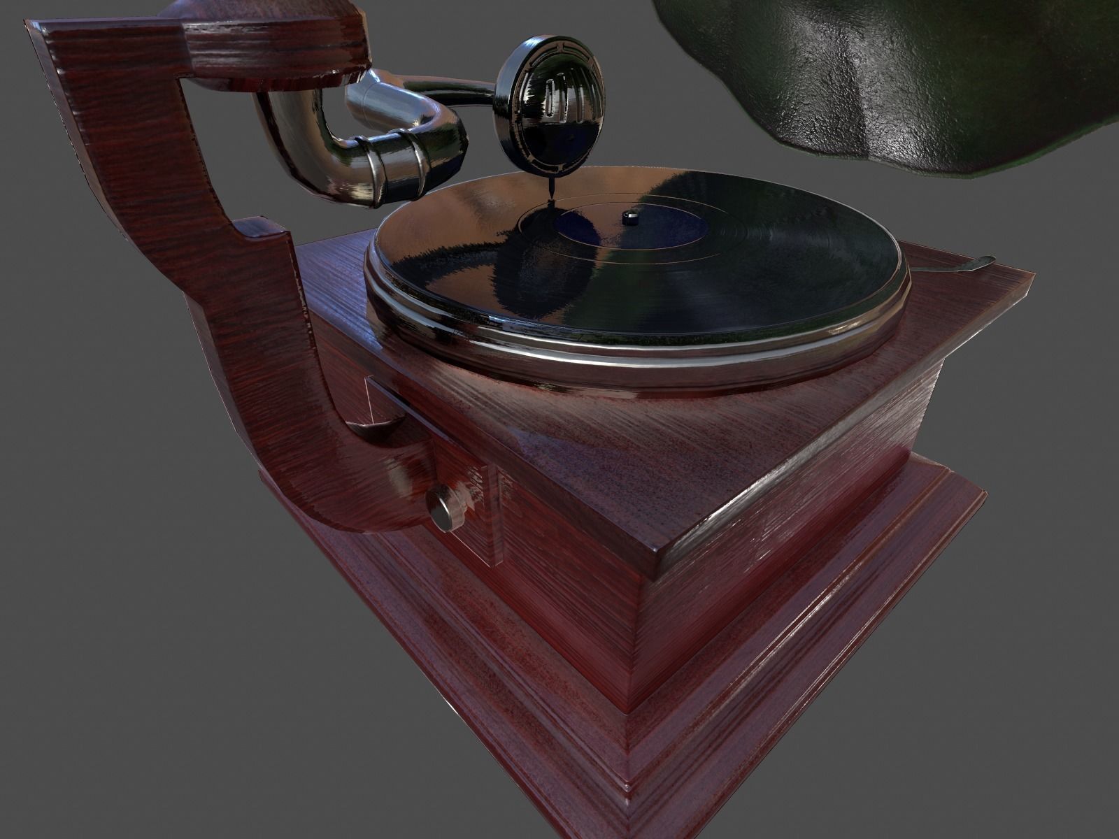 Phonograph - Low Poly Low-poly 3D model_45