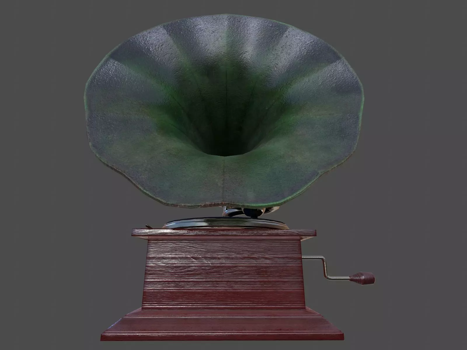 Phonograph - Low Poly Low-poly 3D model_0