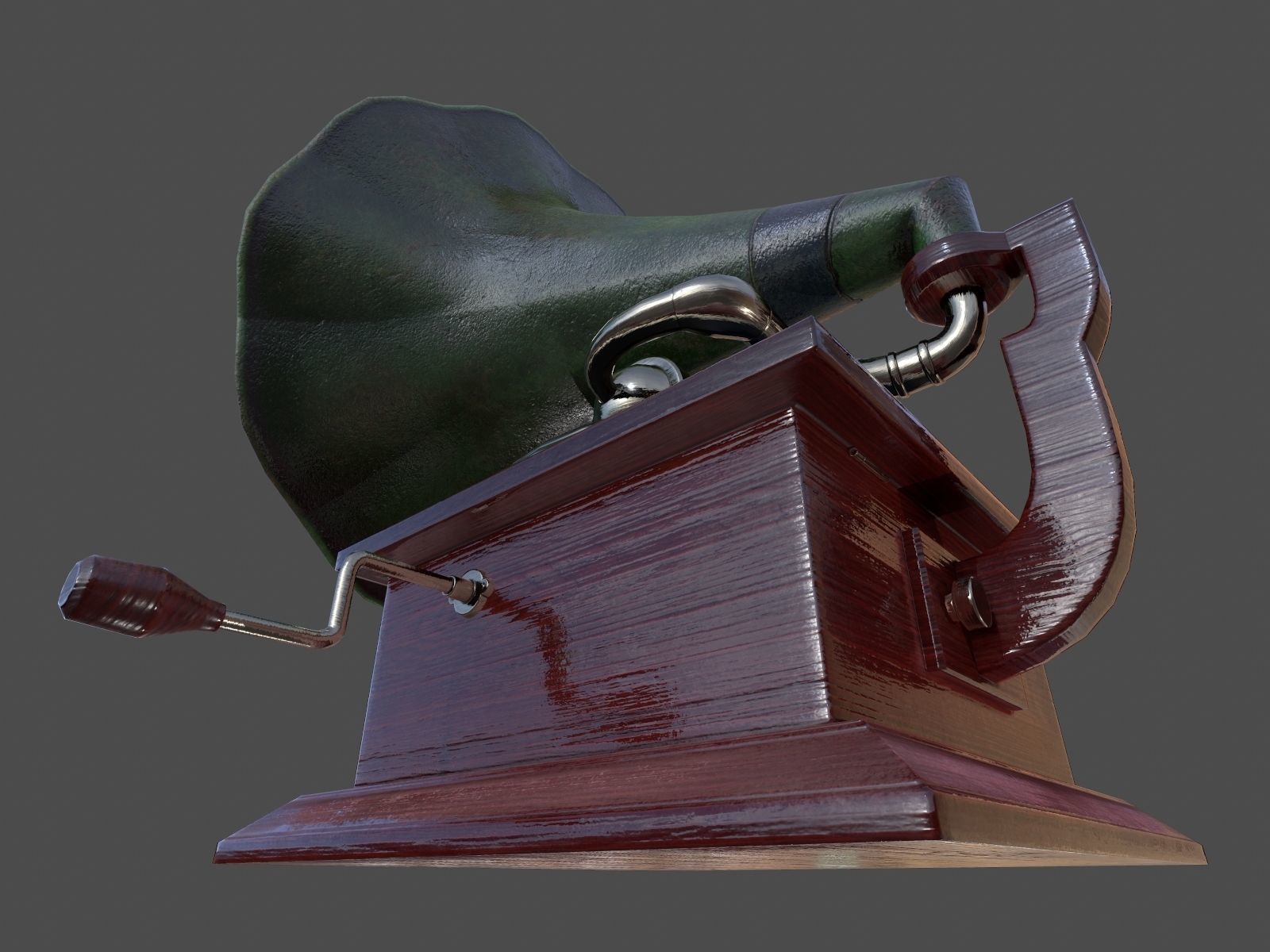 Phonograph - Low Poly Low-poly 3D model_38