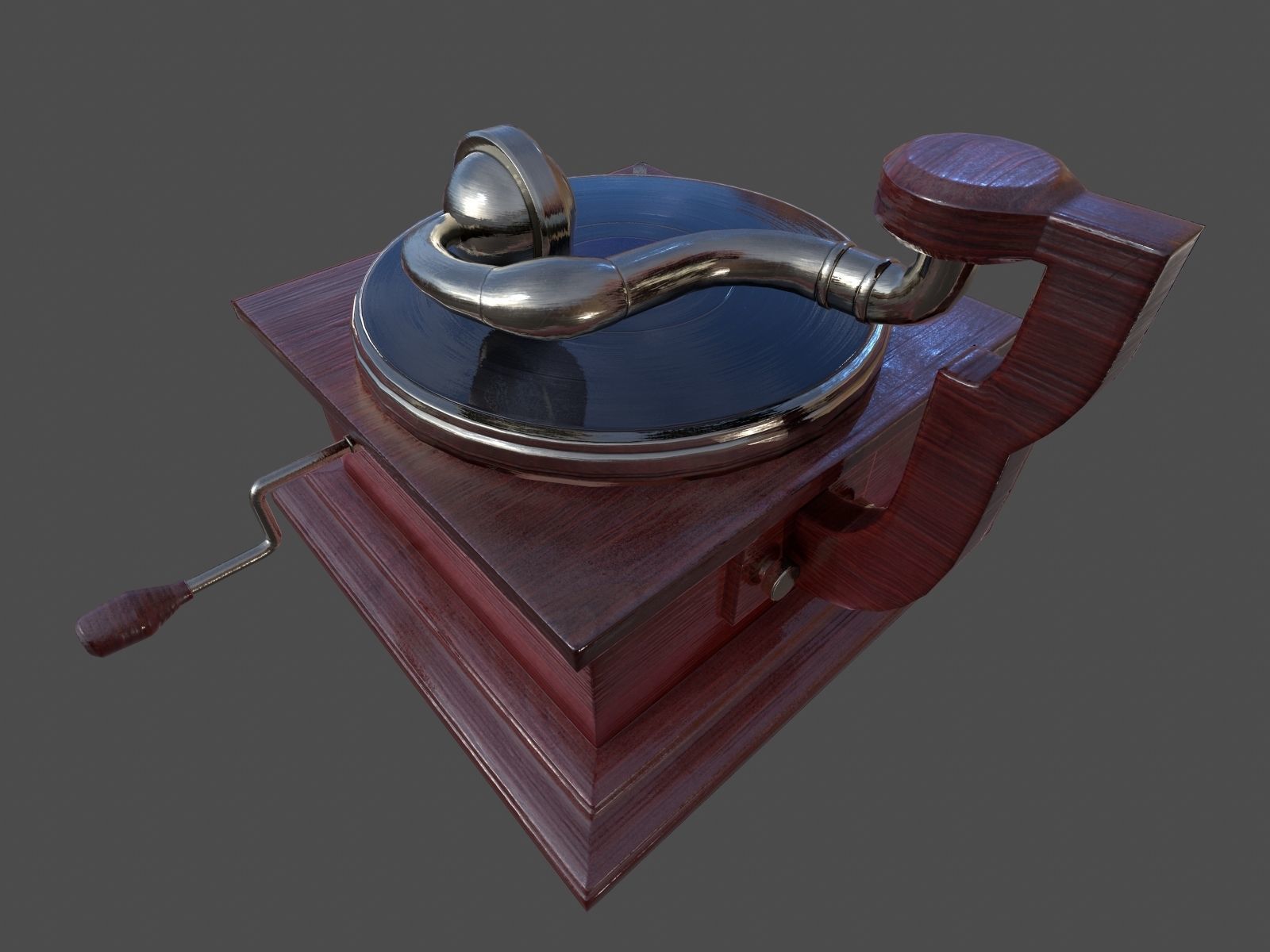 Phonograph - Low Poly Low-poly 3D model_30