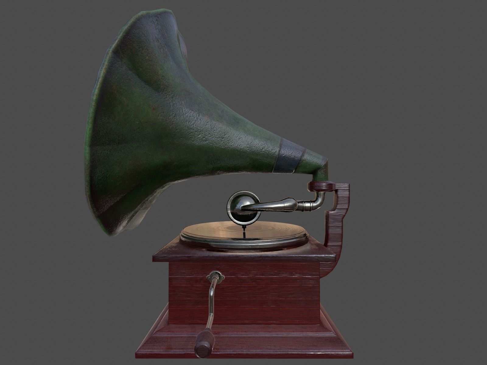 Phonograph - Low Poly Low-poly 3D model_3