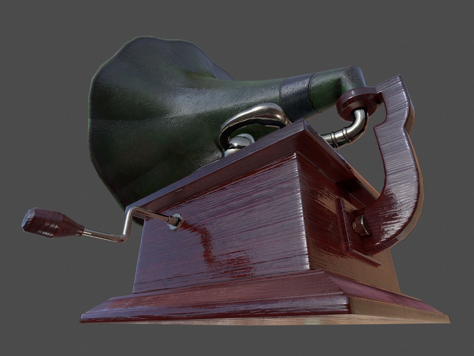 Phonograph - Low Poly Low-poly 3D model_39