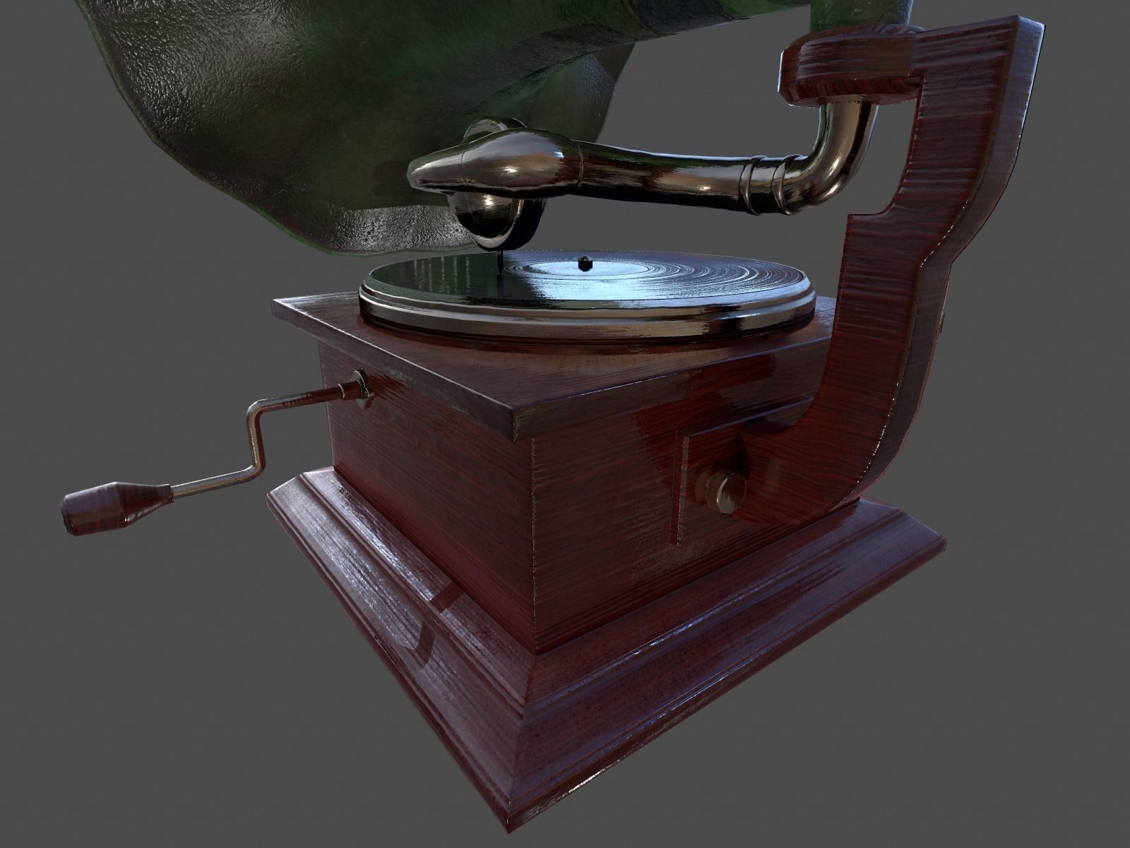 Phonograph - Low Poly Low-poly 3D model_41