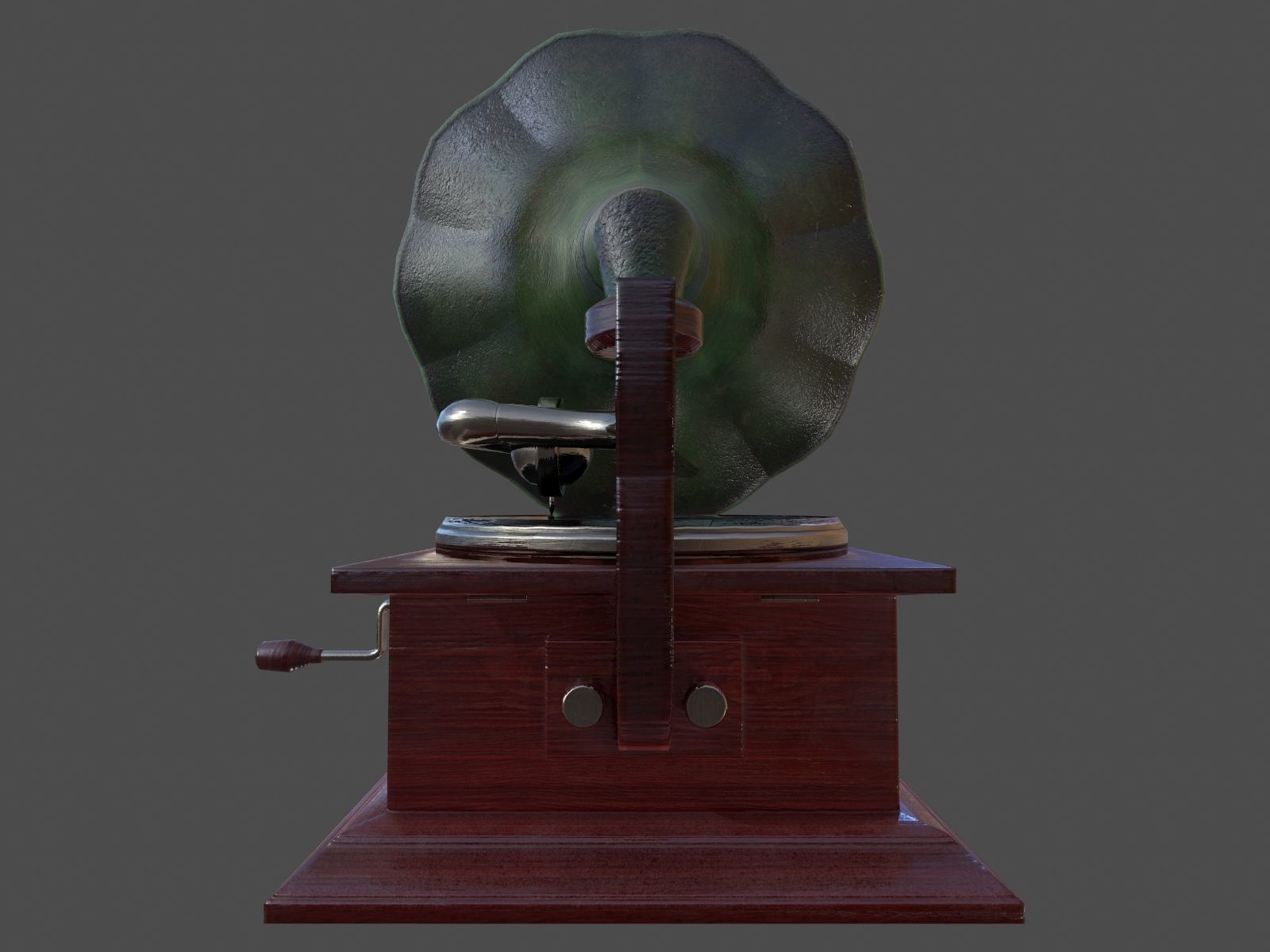 Phonograph - Low Poly Low-poly 3D model_4