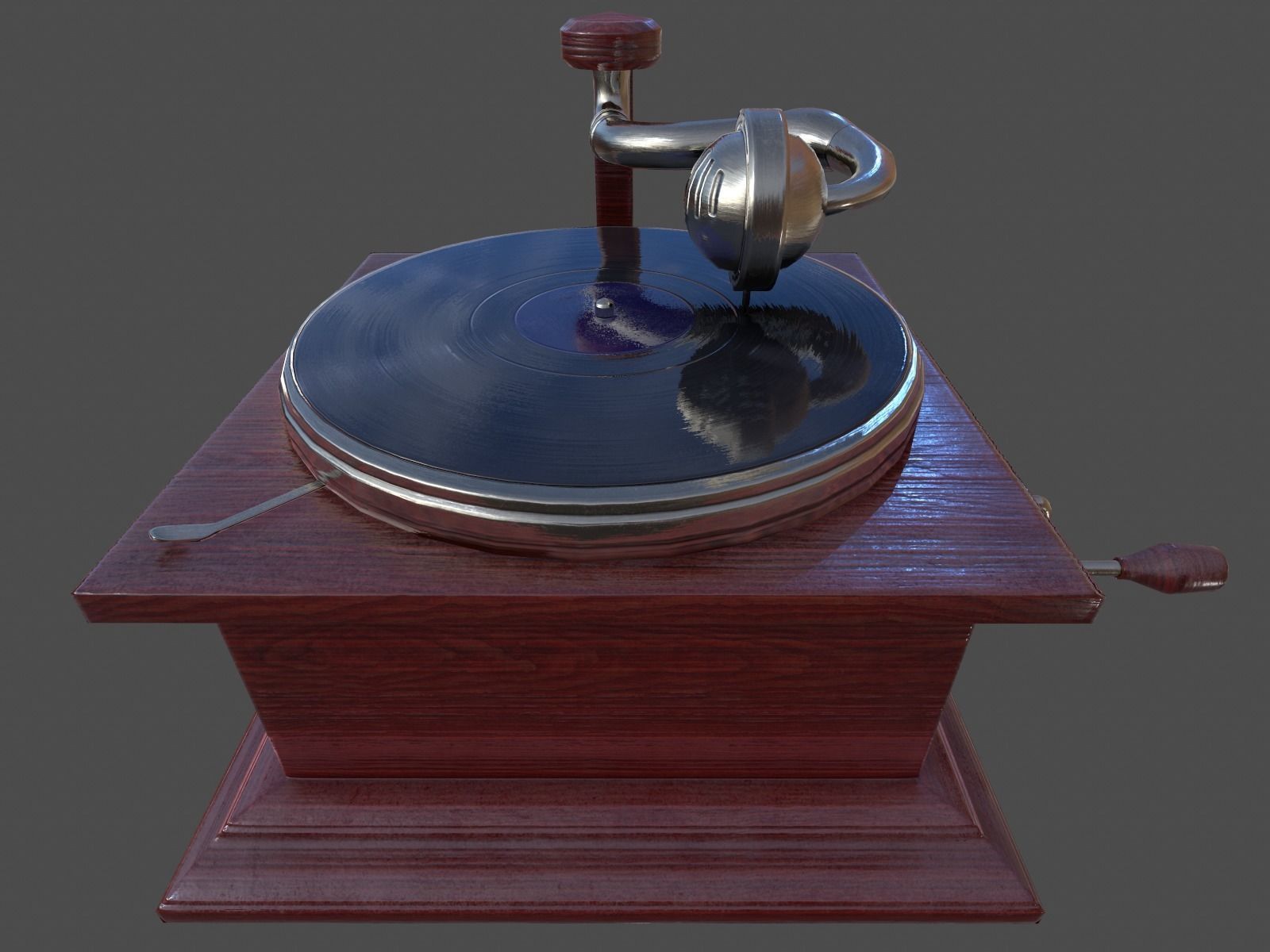 Phonograph - Low Poly Low-poly 3D model_23