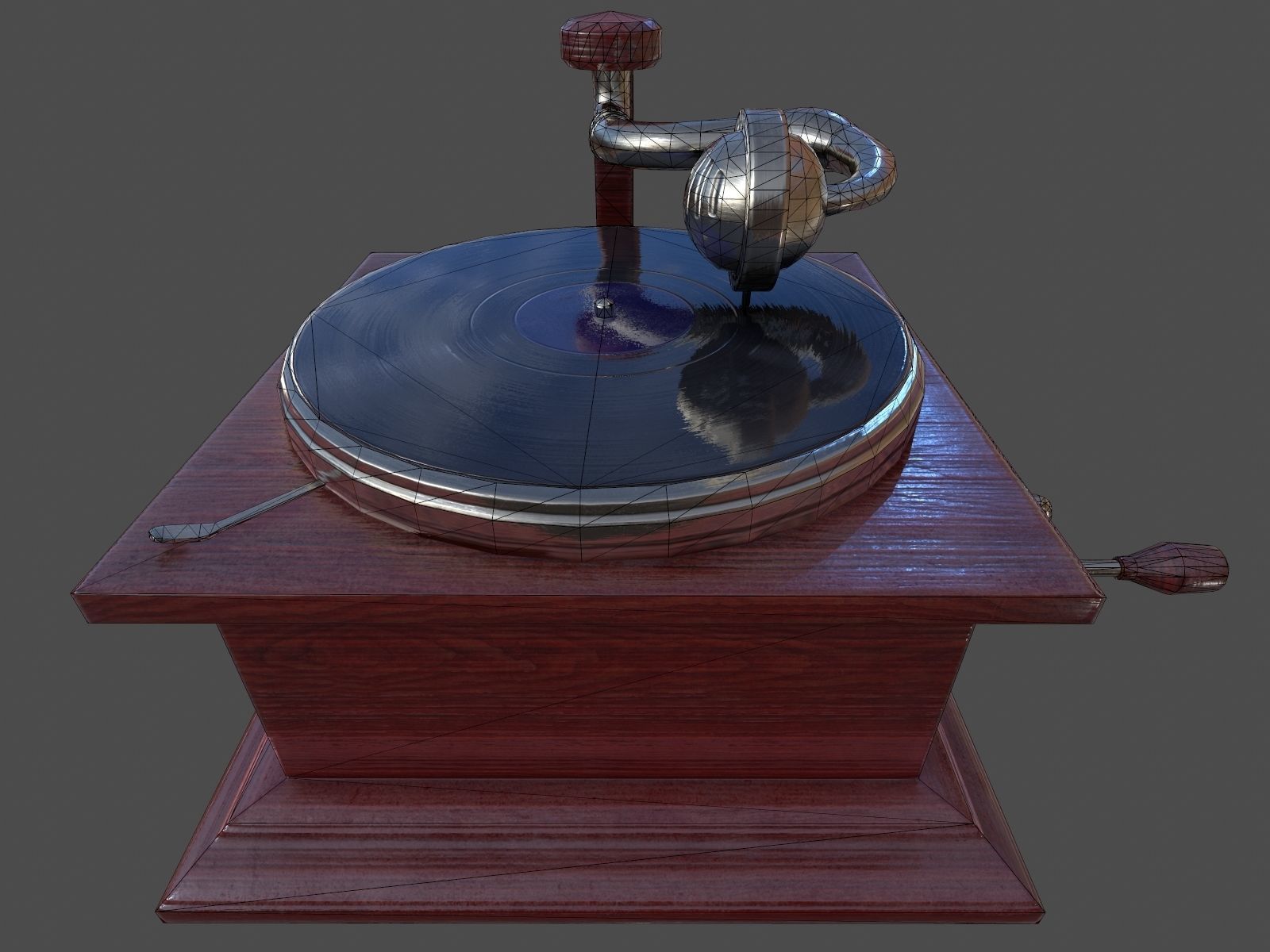 Phonograph - Low Poly Low-poly 3D model_24