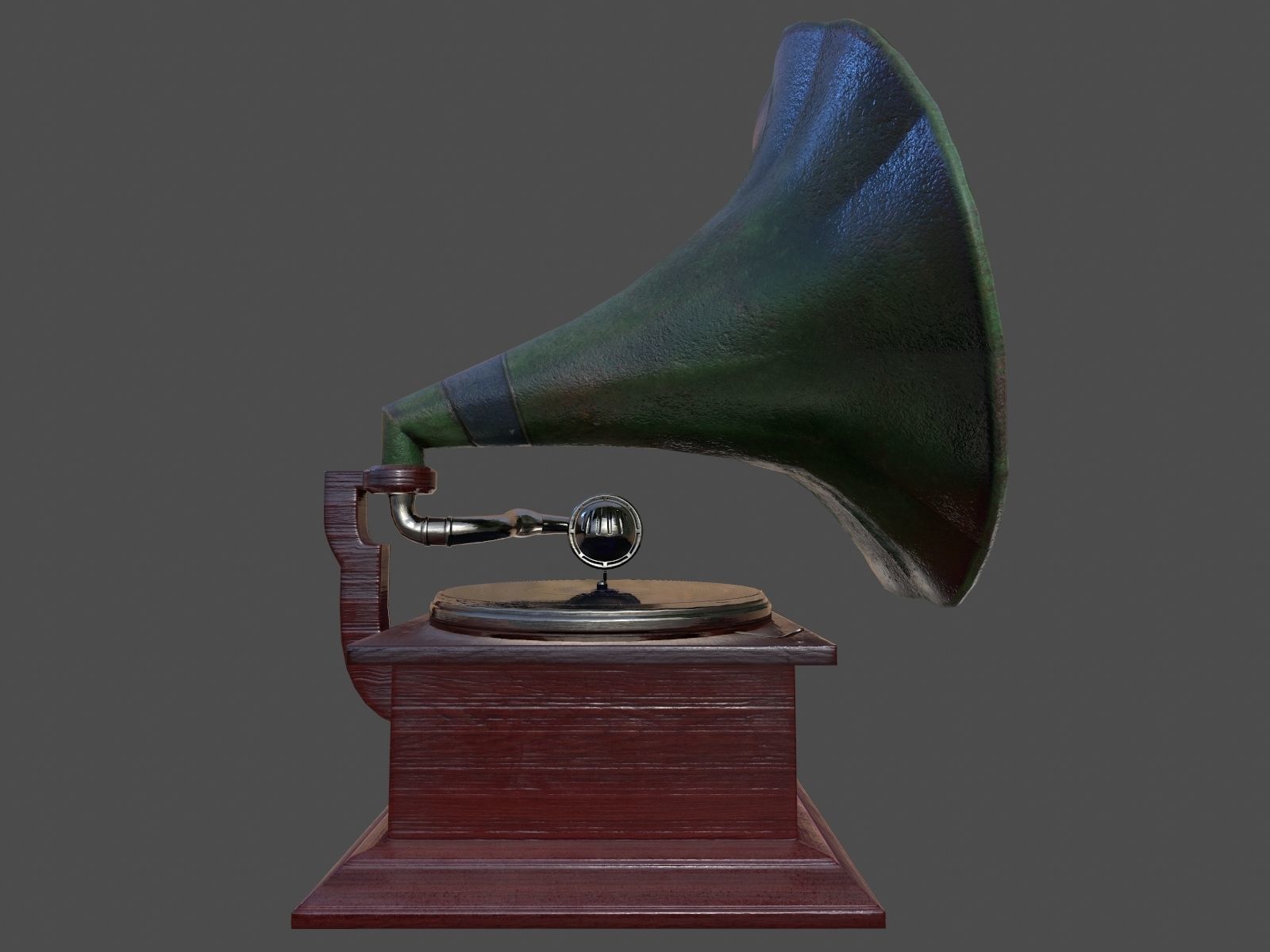 Phonograph - Low Poly Low-poly 3D model_6