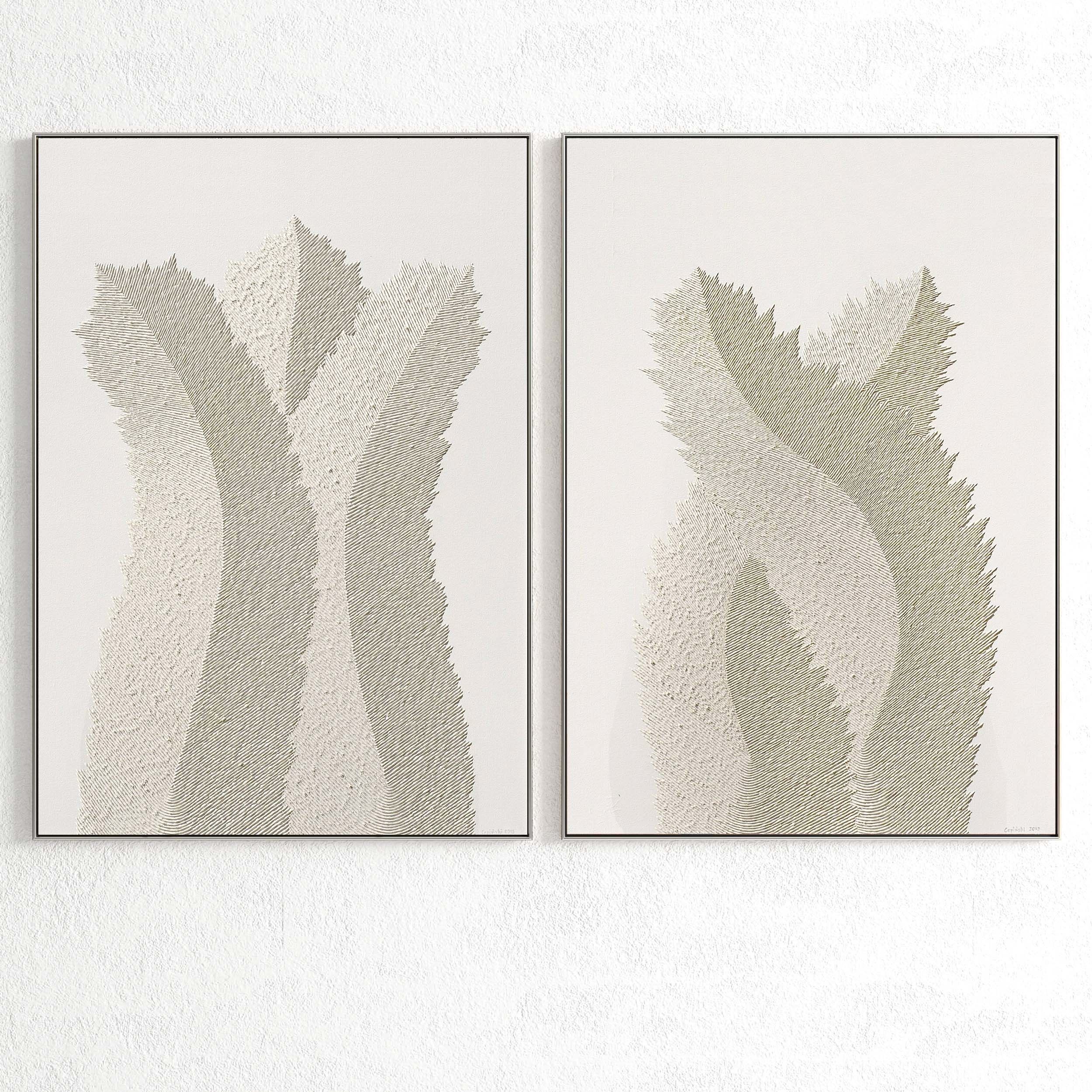 Plaster Two Photo Frame 292 Low-poly 3D model_1