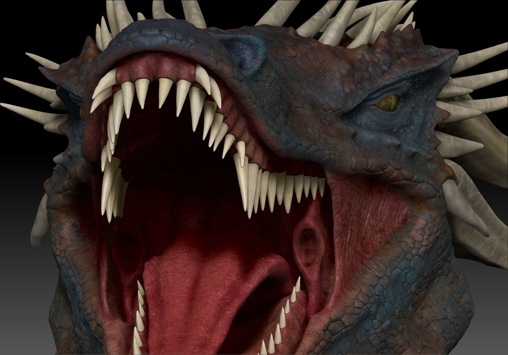 Dinosaur Wyvern Type Dragon Sculpt Project 3D model_12