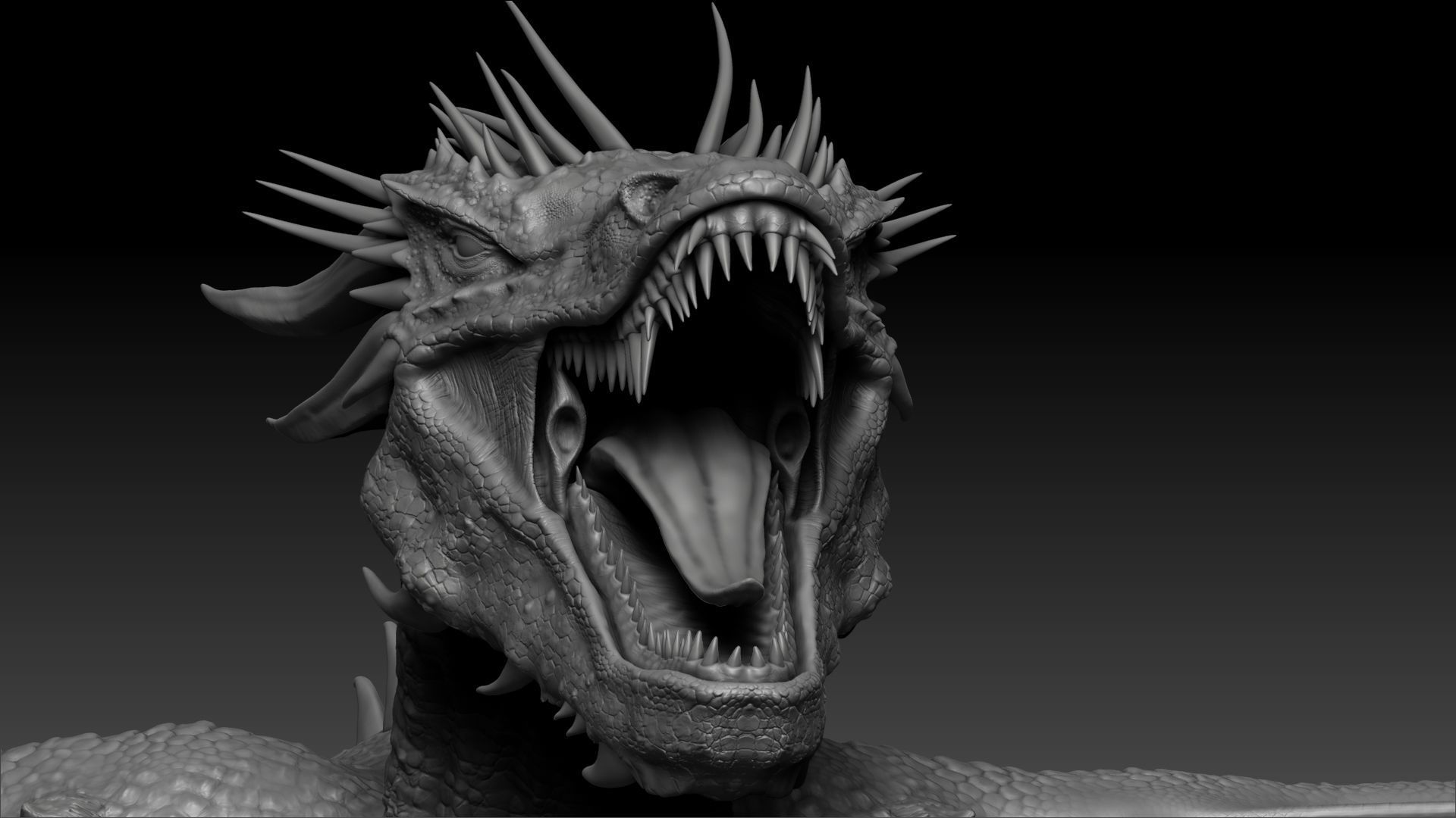 Dinosaur Wyvern Type Dragon Sculpt Project 3D model_5