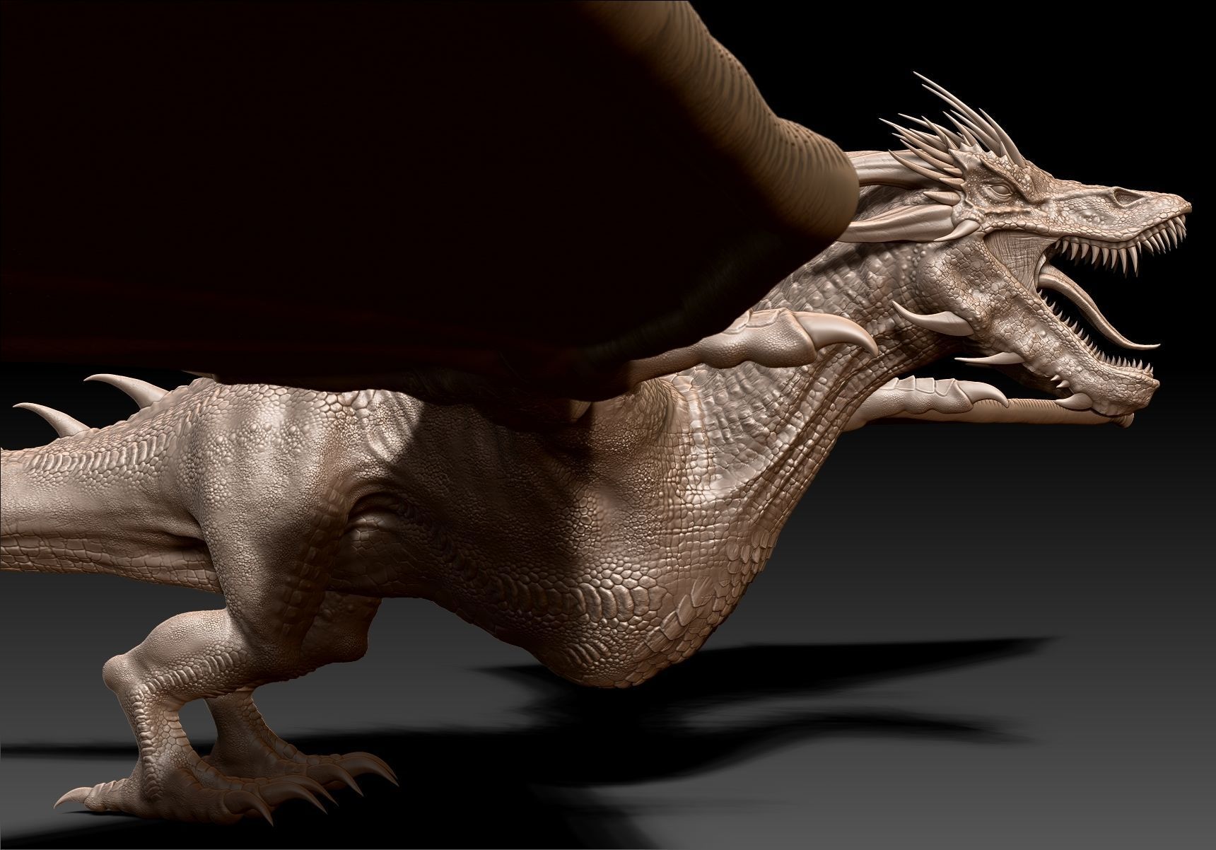 Dinosaur Wyvern Type Dragon Sculpt Project 3D model_17