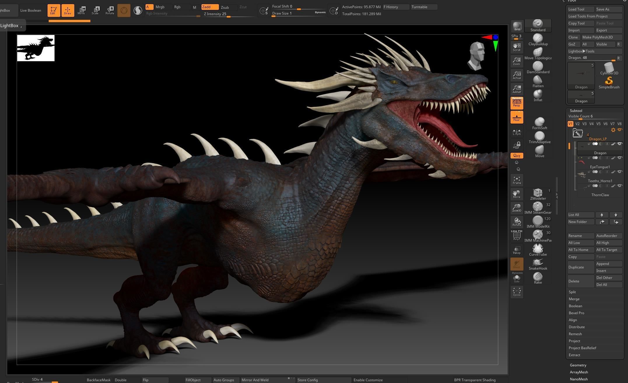 Dinosaur Wyvern Type Dragon Sculpt Project 3D model_2