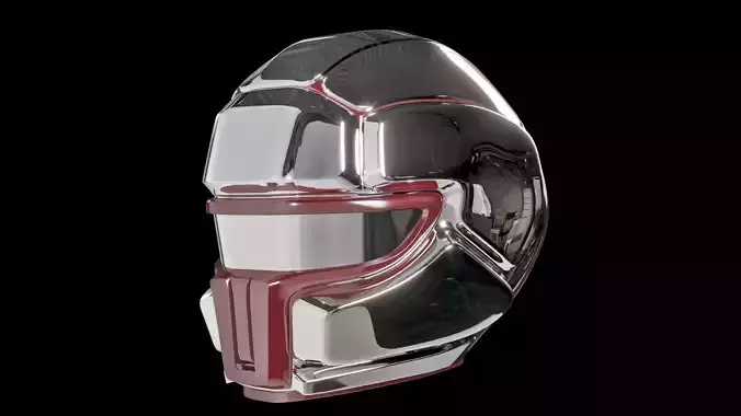 Sci-Fi Futuristic Helmet 3D model